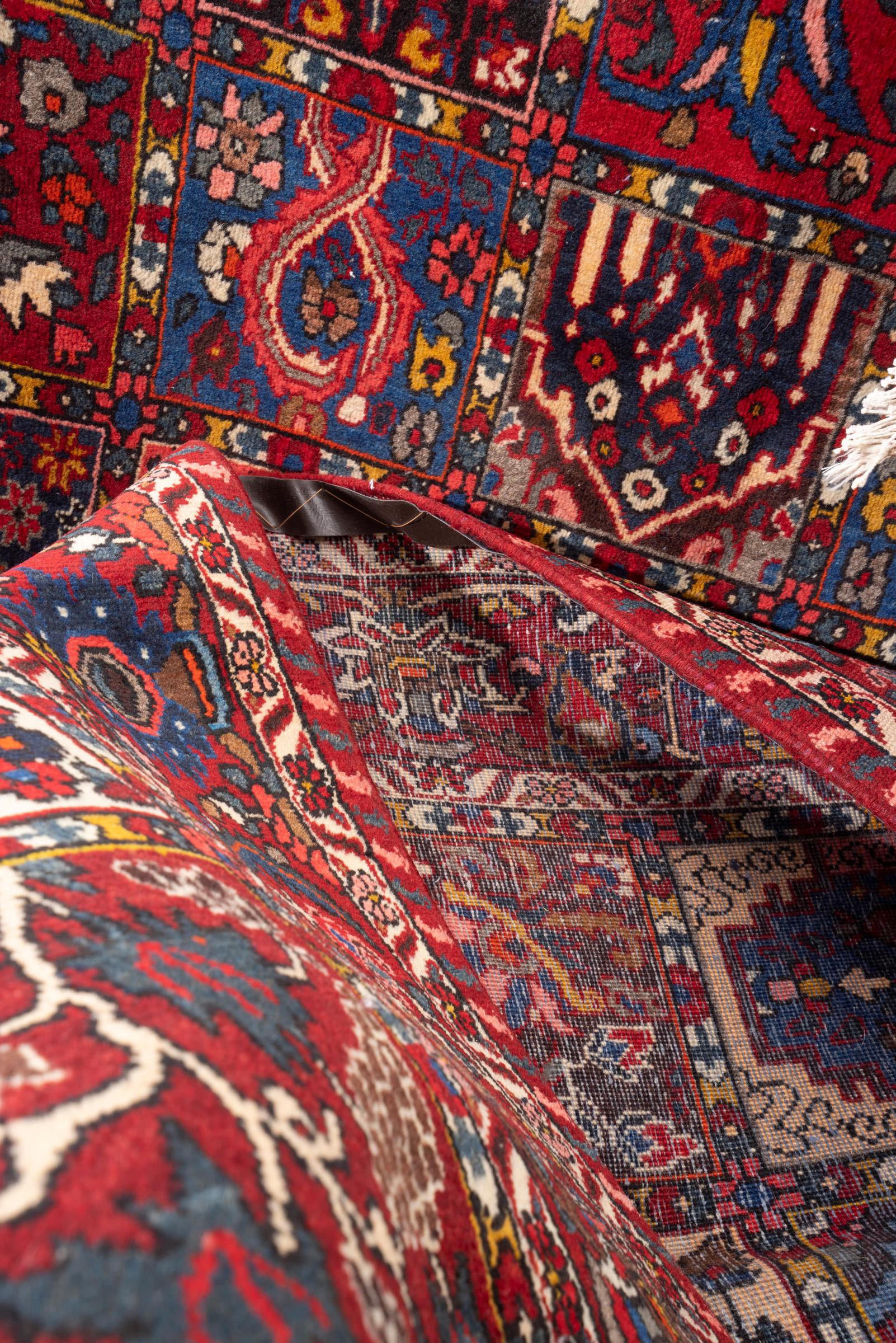 Vintage Bakhtiari Persian garden Kheshti Rug
