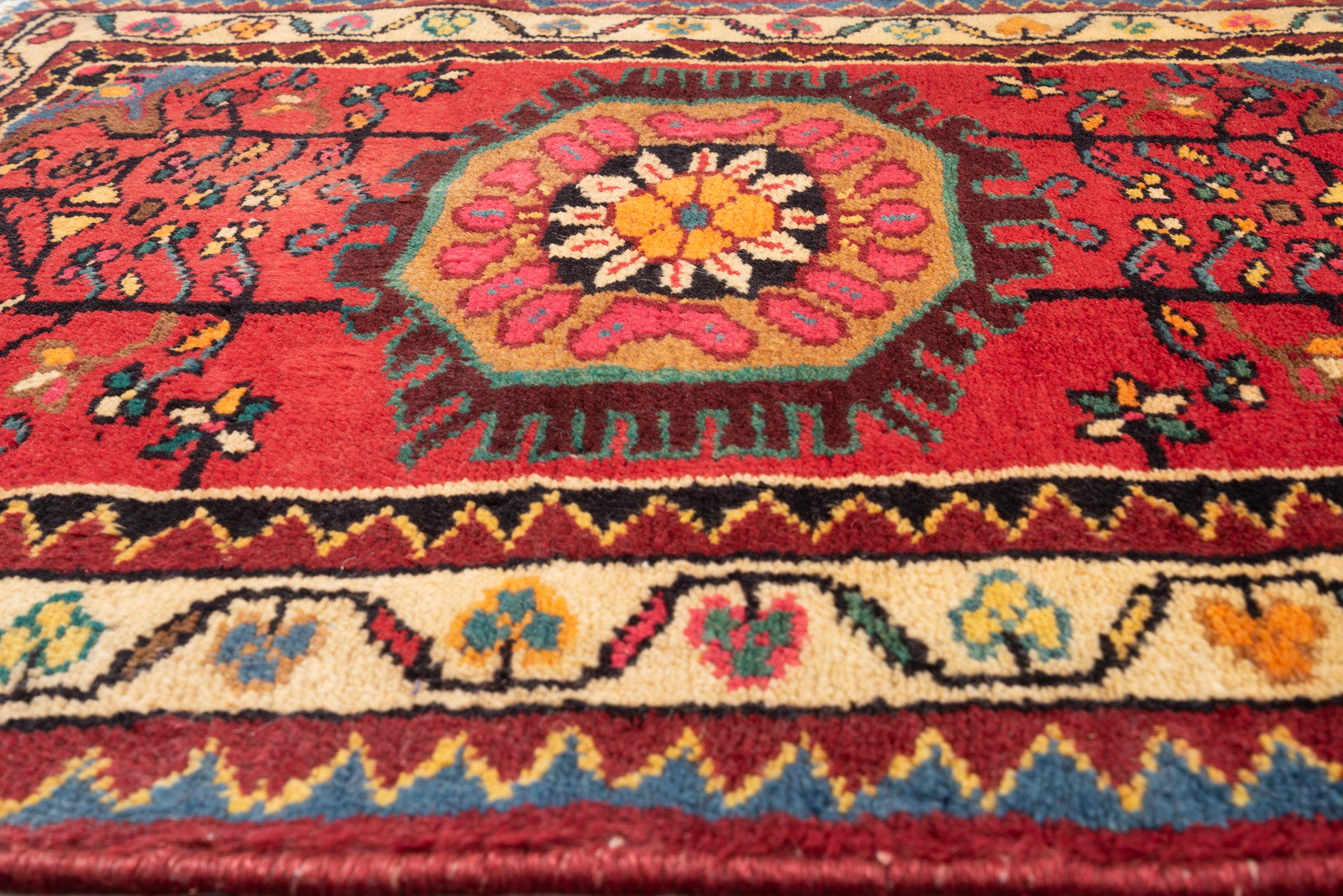 Vintage Toiserkan Lachak Toranj Persian Poshti Rug