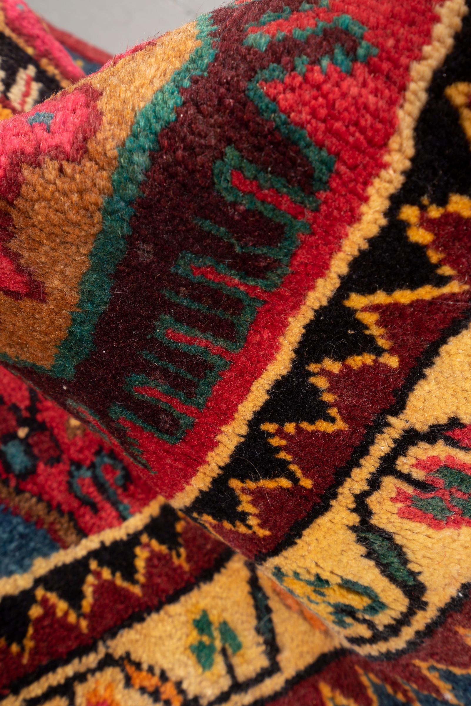 Vintage Toiserkan Lachak Toranj Persian Poshti Rug