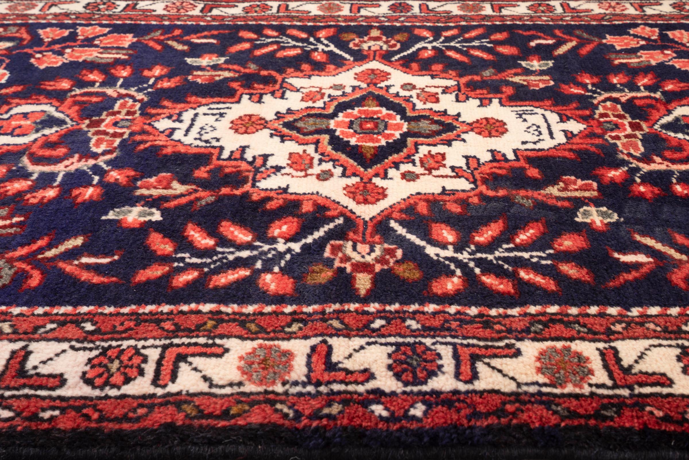 Vintage Hamedan Toranj Dated (1978) Persian Poshti Rug 2