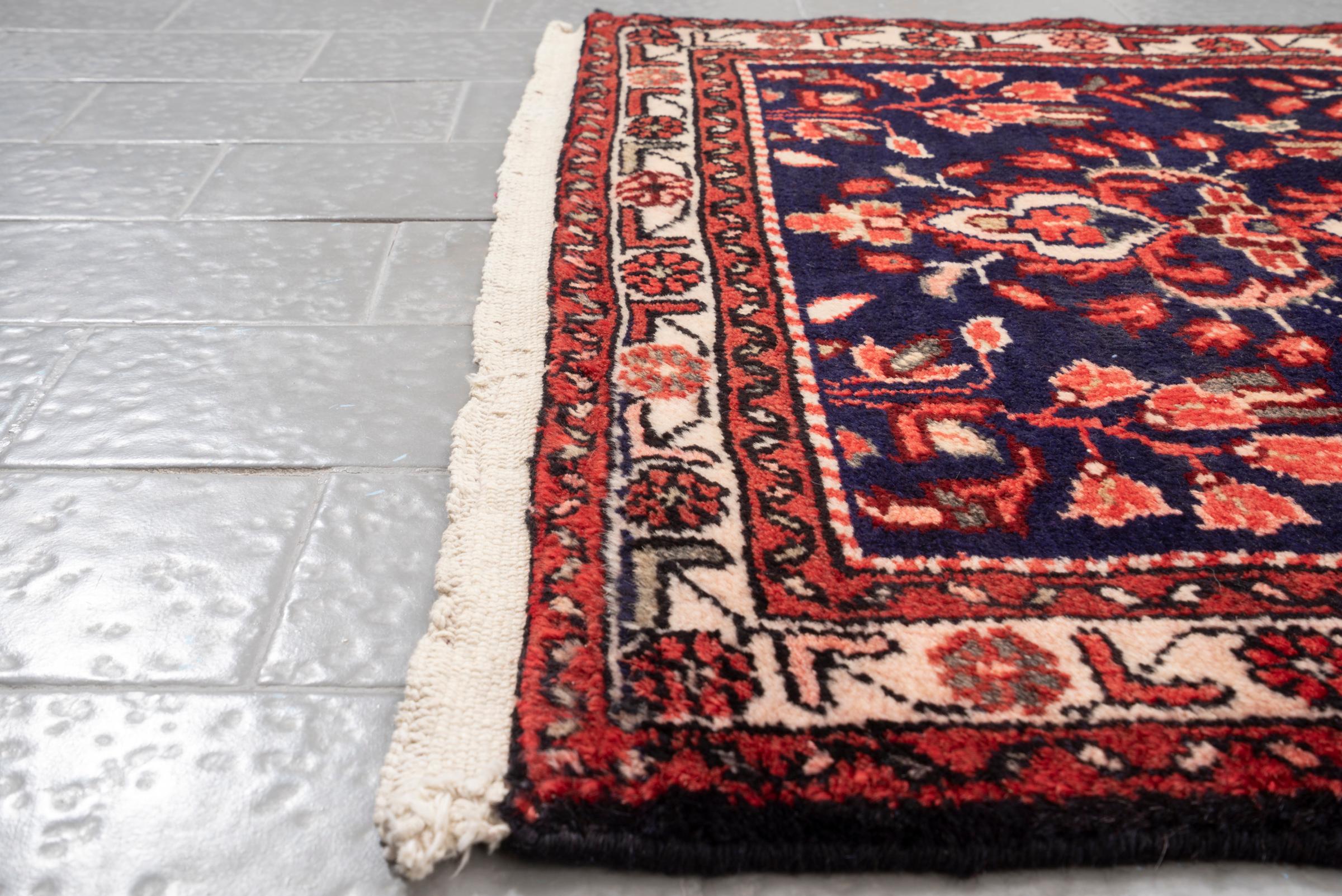 Vintage Hamadan Toranj Dated (1978) Persian Poshti Rug 1