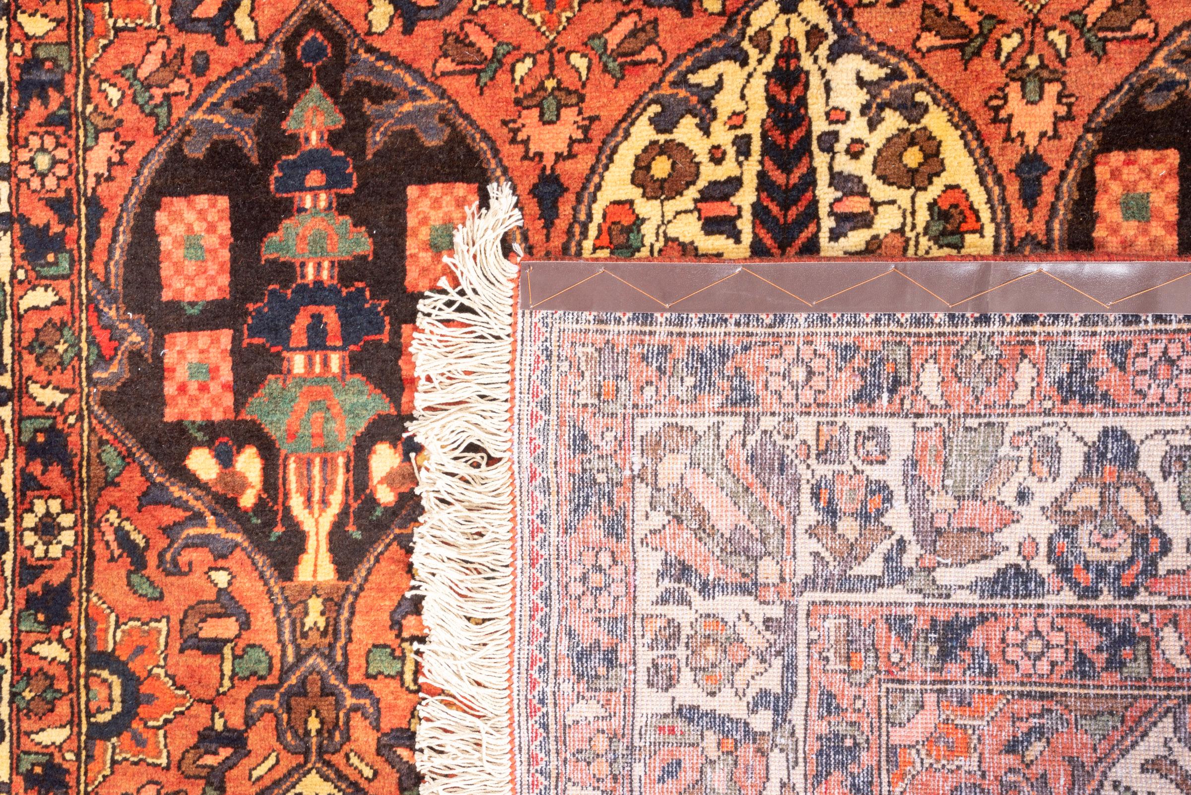 Vintage Bakhtiari Cypress Lattices Persian Rug