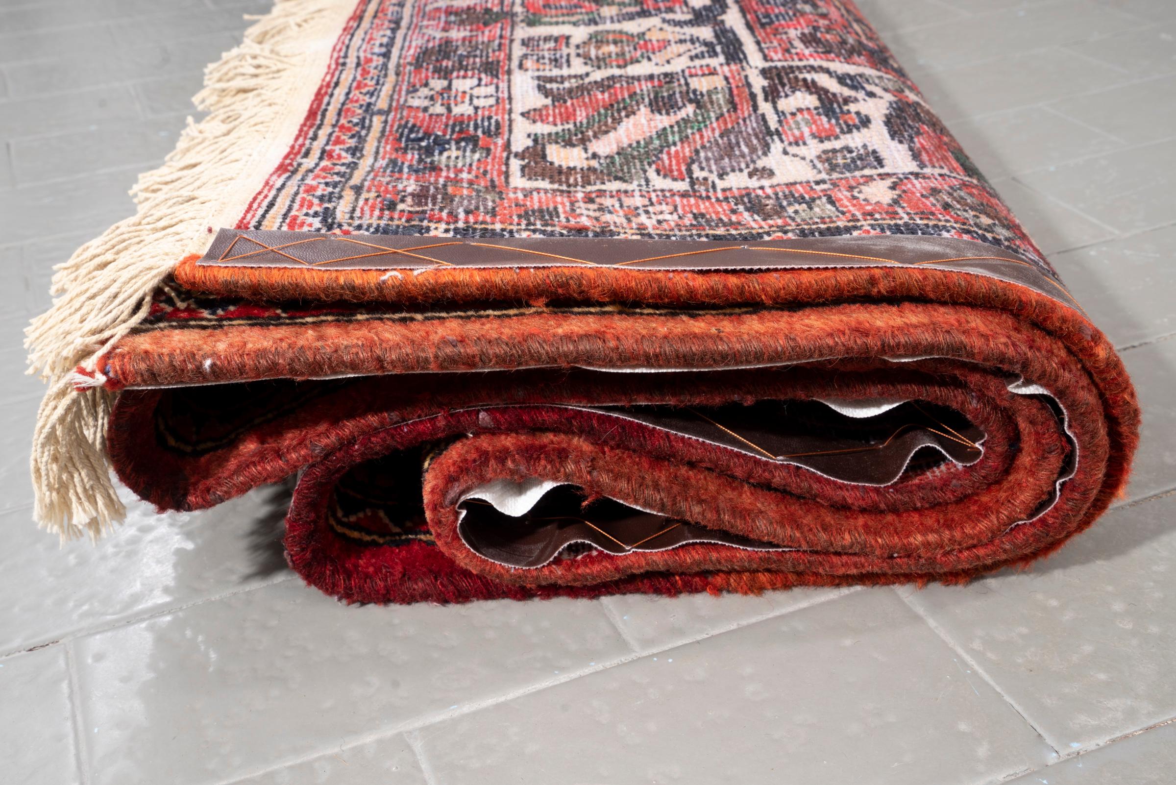 Vintage Bakhtiari Cypress Lattices Persian Rug