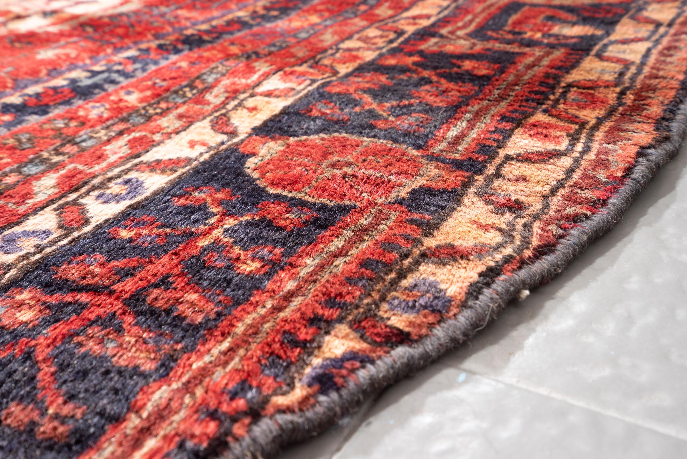 Vintage Toiserkan Oval Persian Rug