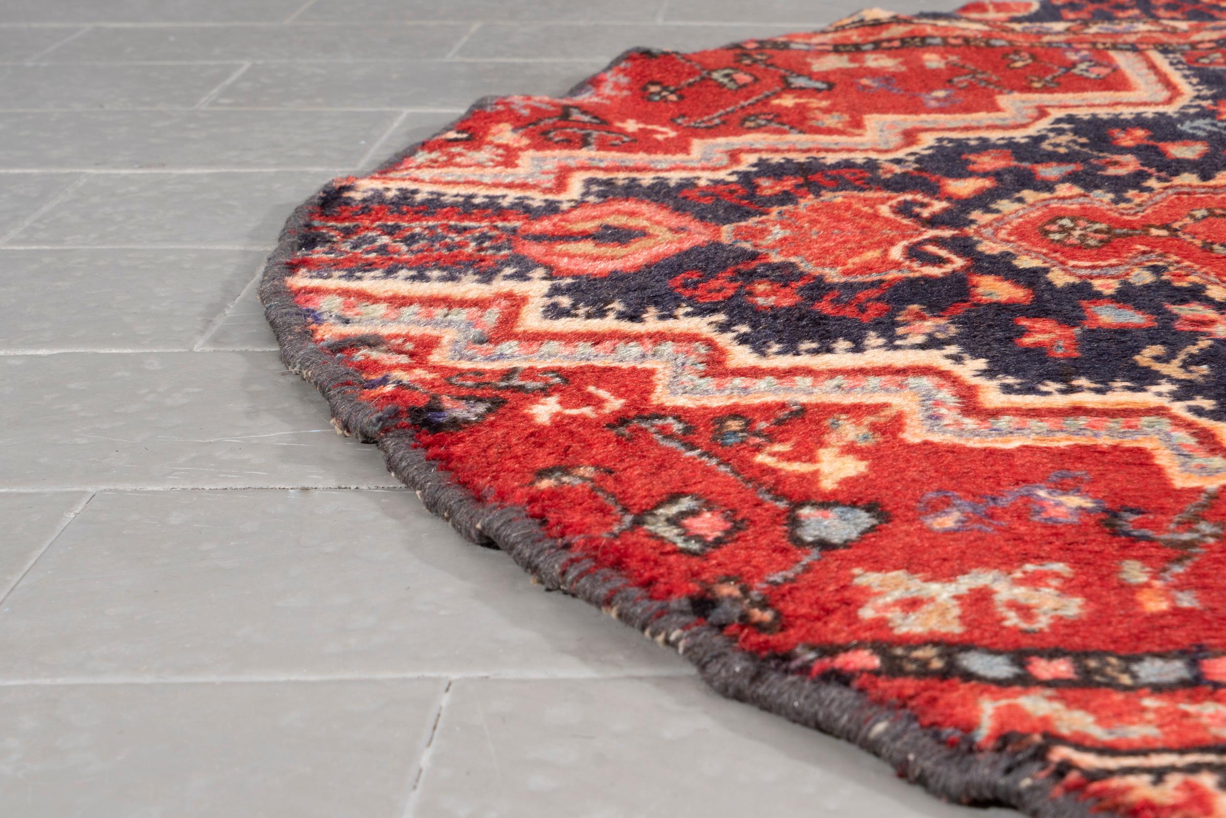 Vintage Toiserkan Oval Persian Rug