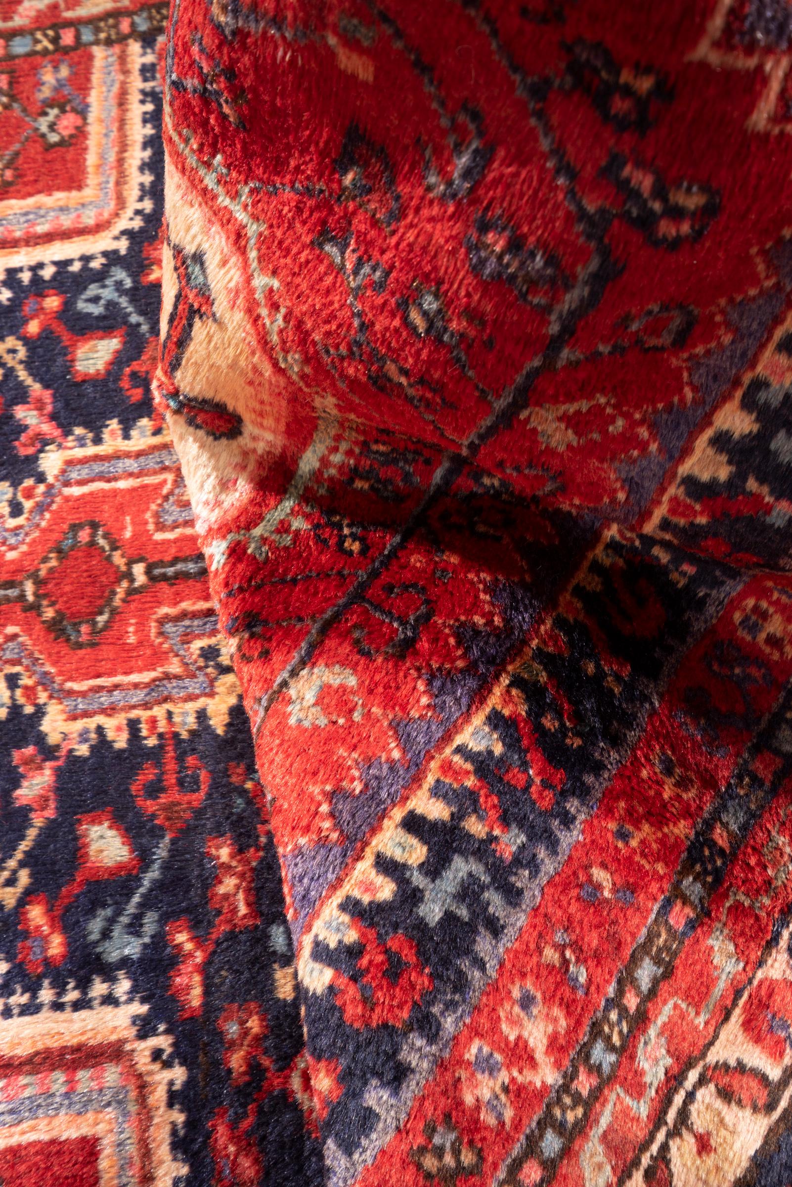 Vintage Toiserkan Oval Persian Rug