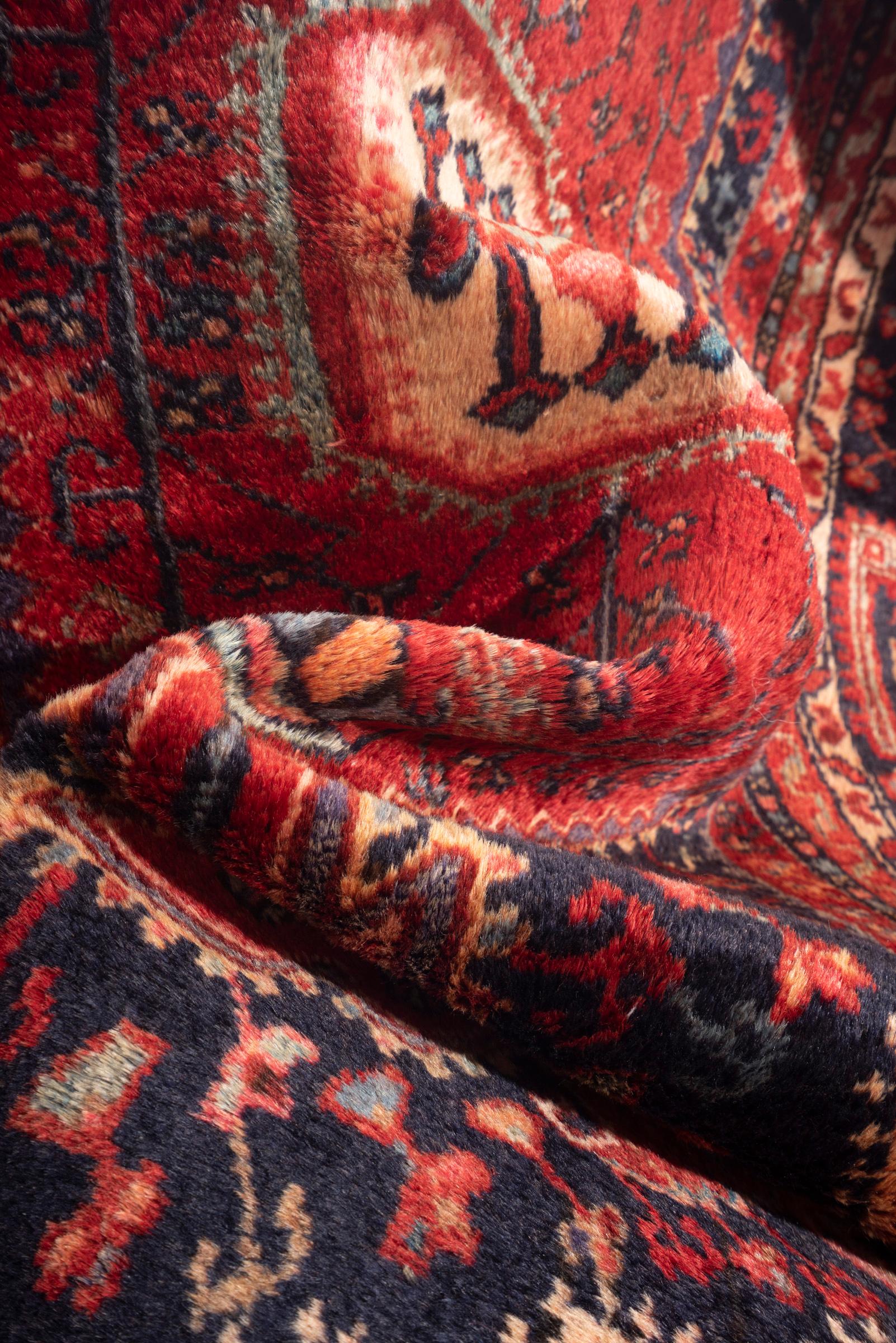 Vintage Toiserkan Oval Persian Rug