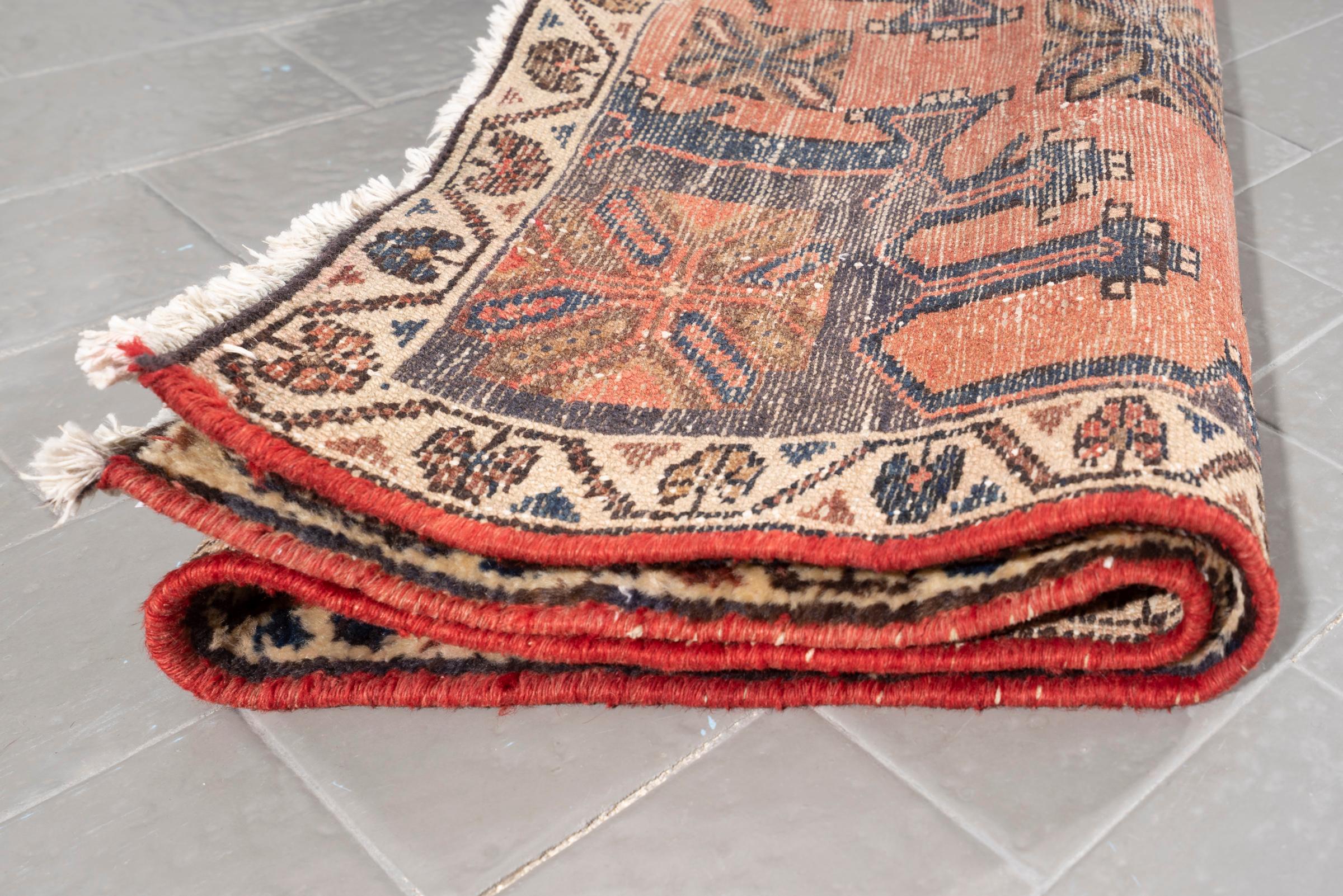 Vintage Arak Toranj Persian Poshti Rug