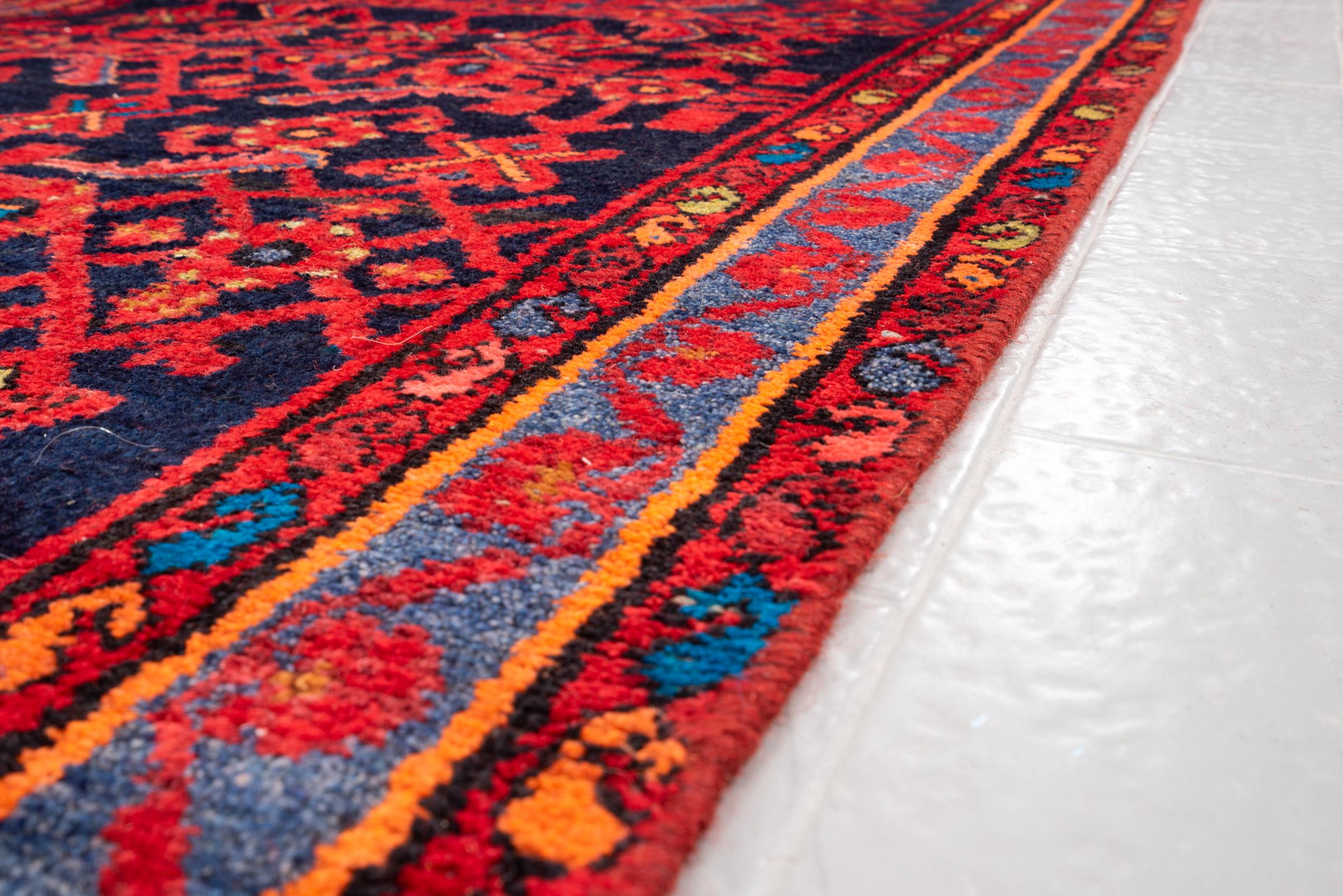 Antique Borujerd Mahi Rare Persian Runner Rug 2