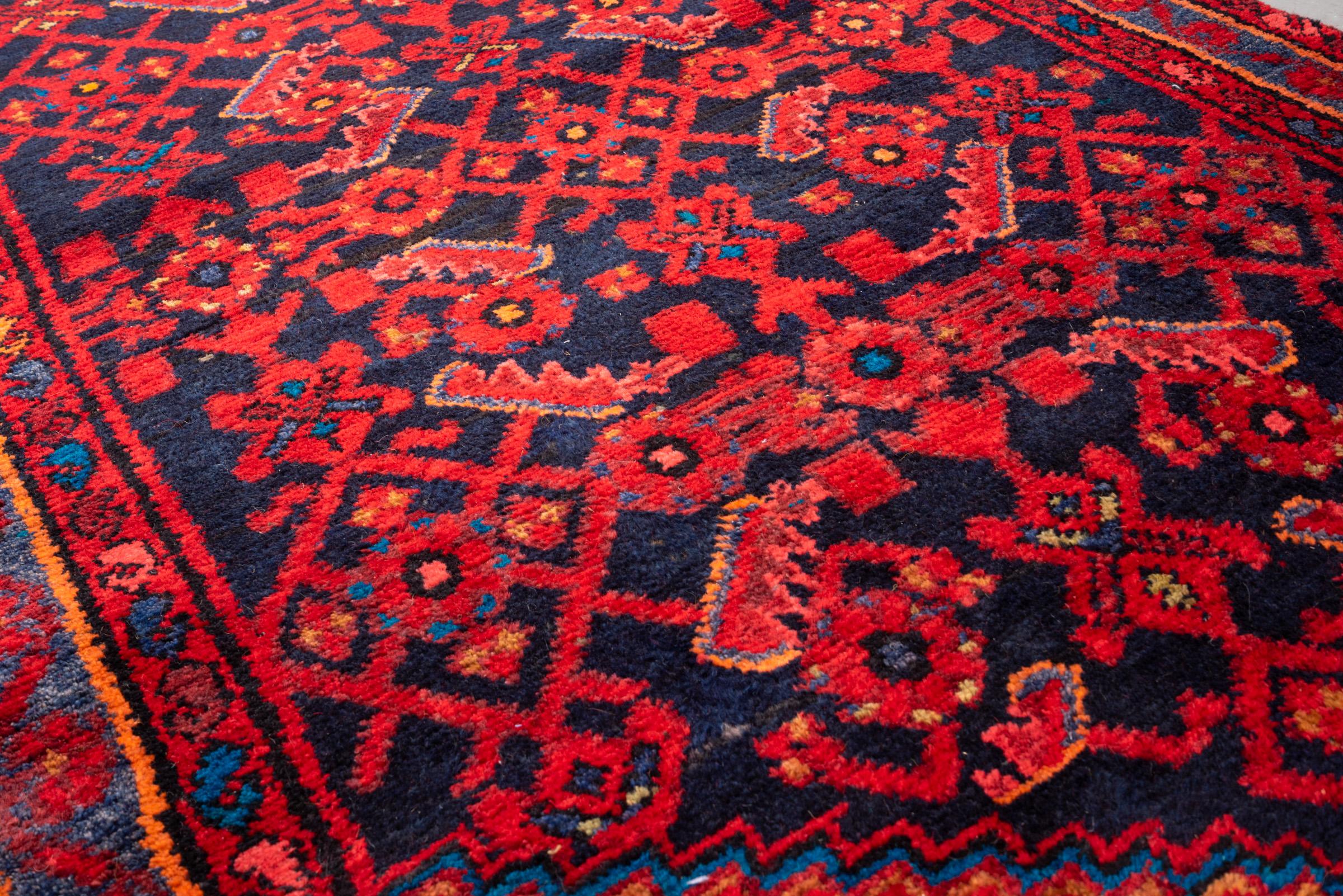 Antique Borujerd Mahi Rare Persian Runner Rug 2