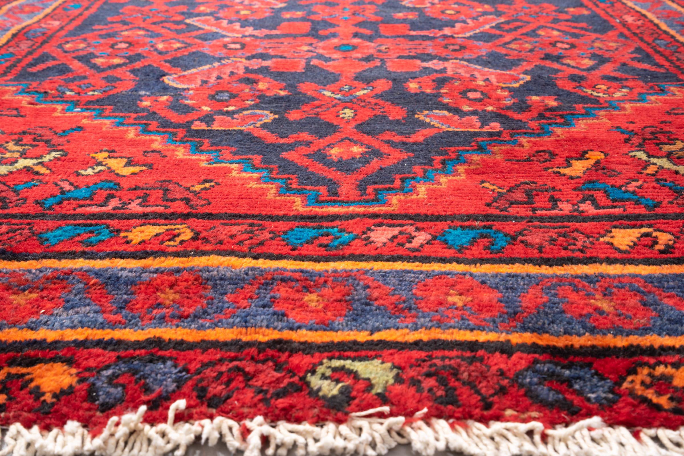 Antique Borujerd Mahi Rare Persian Runner Rug 2
