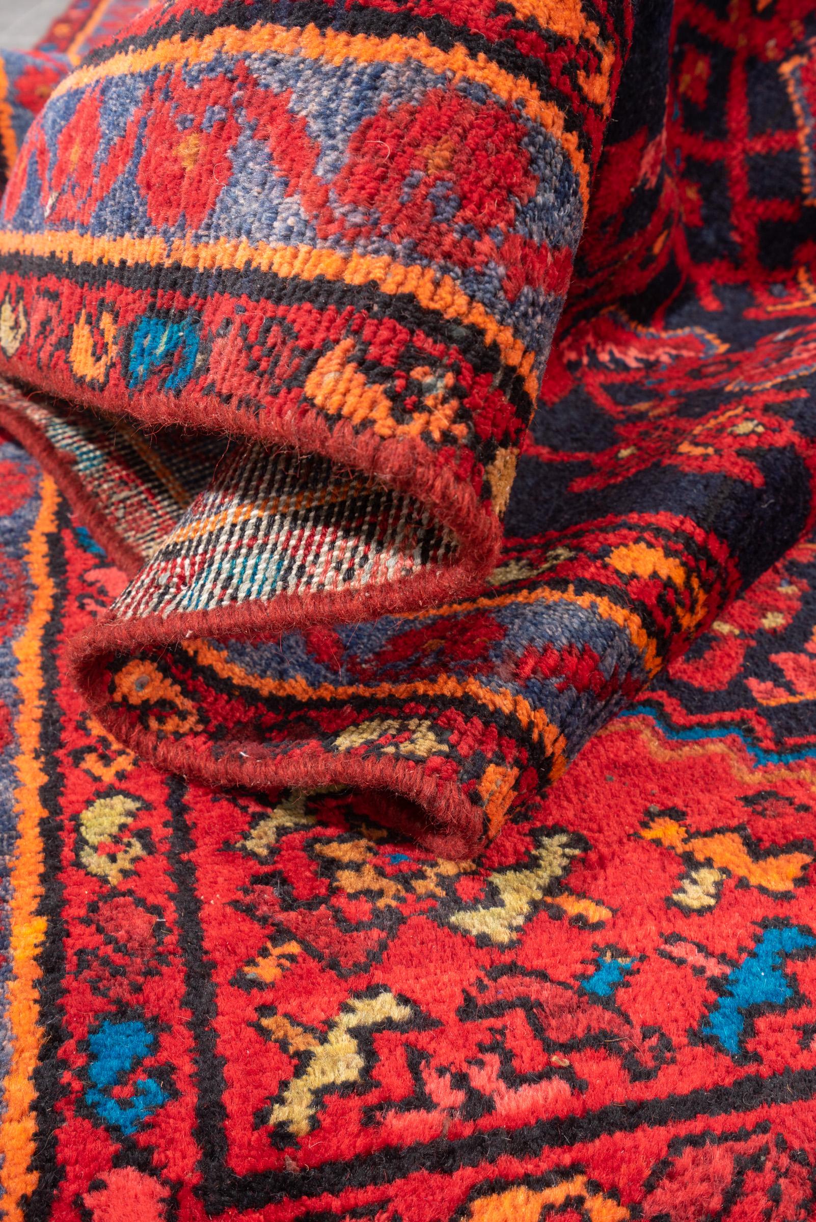 Antique Borujerd Mahi Rare Persian Runner Rug 2
