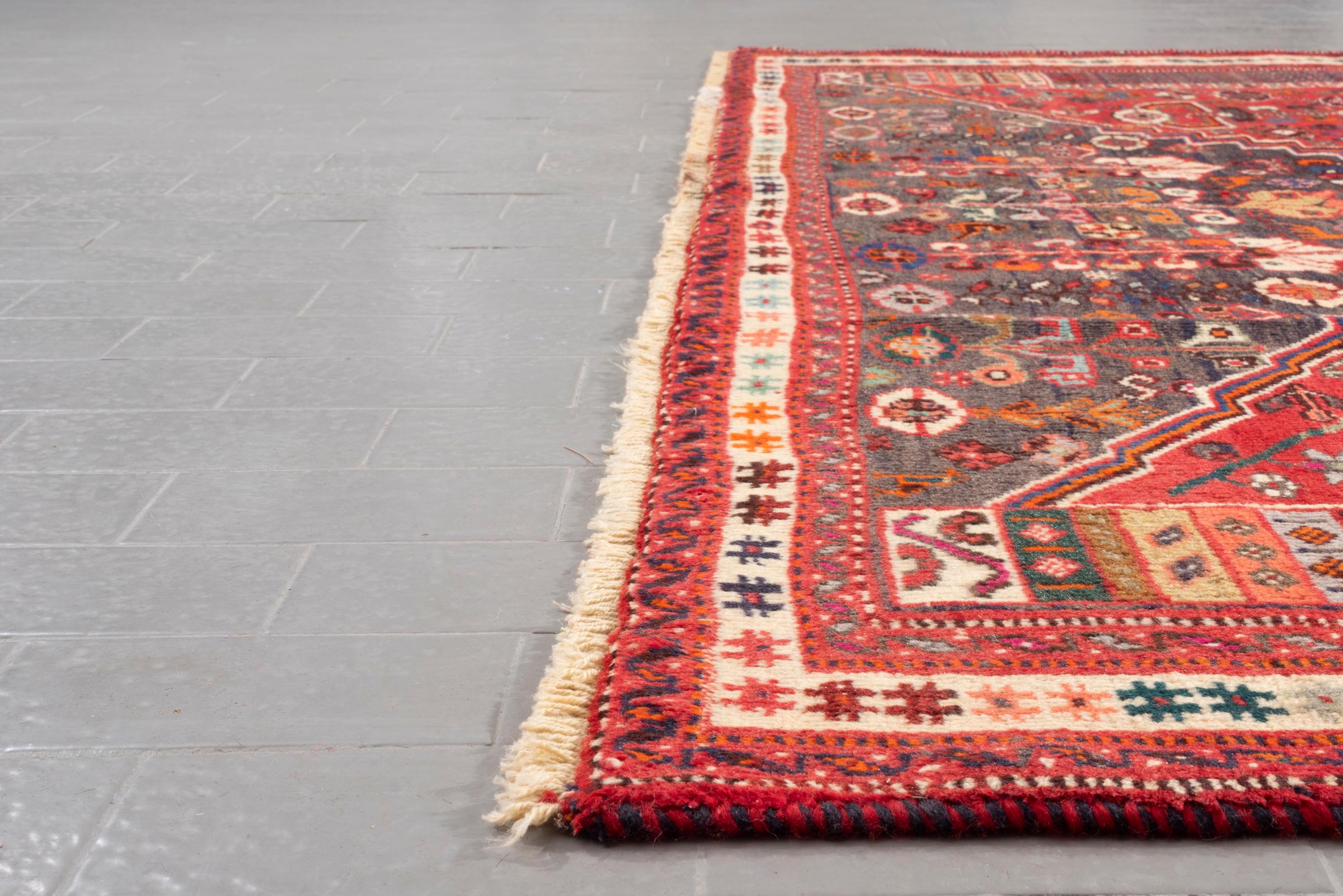 Vintage Kashkuli Nazem Persian Rug