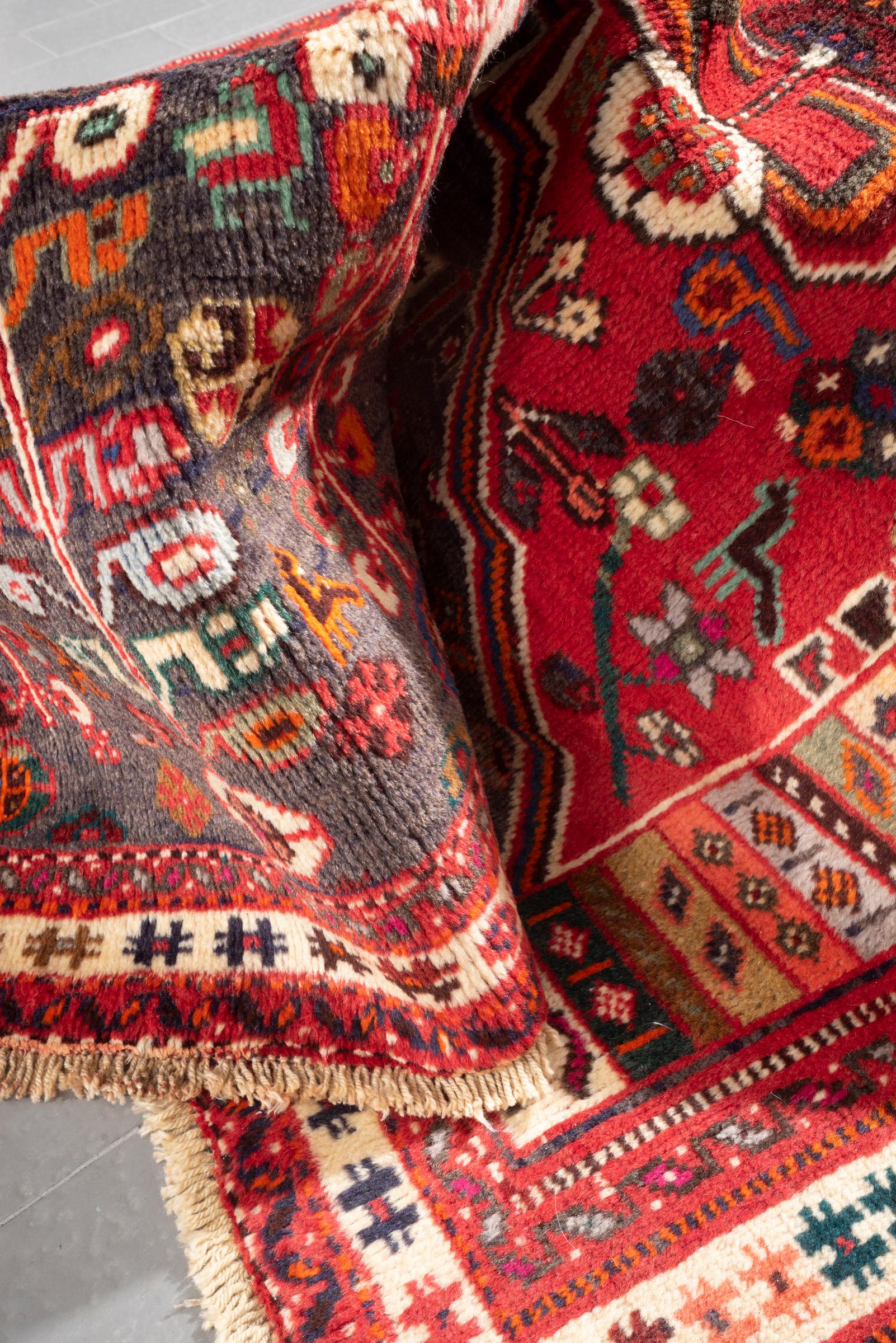 Vintage Kashkuli Nazem Persian Rug