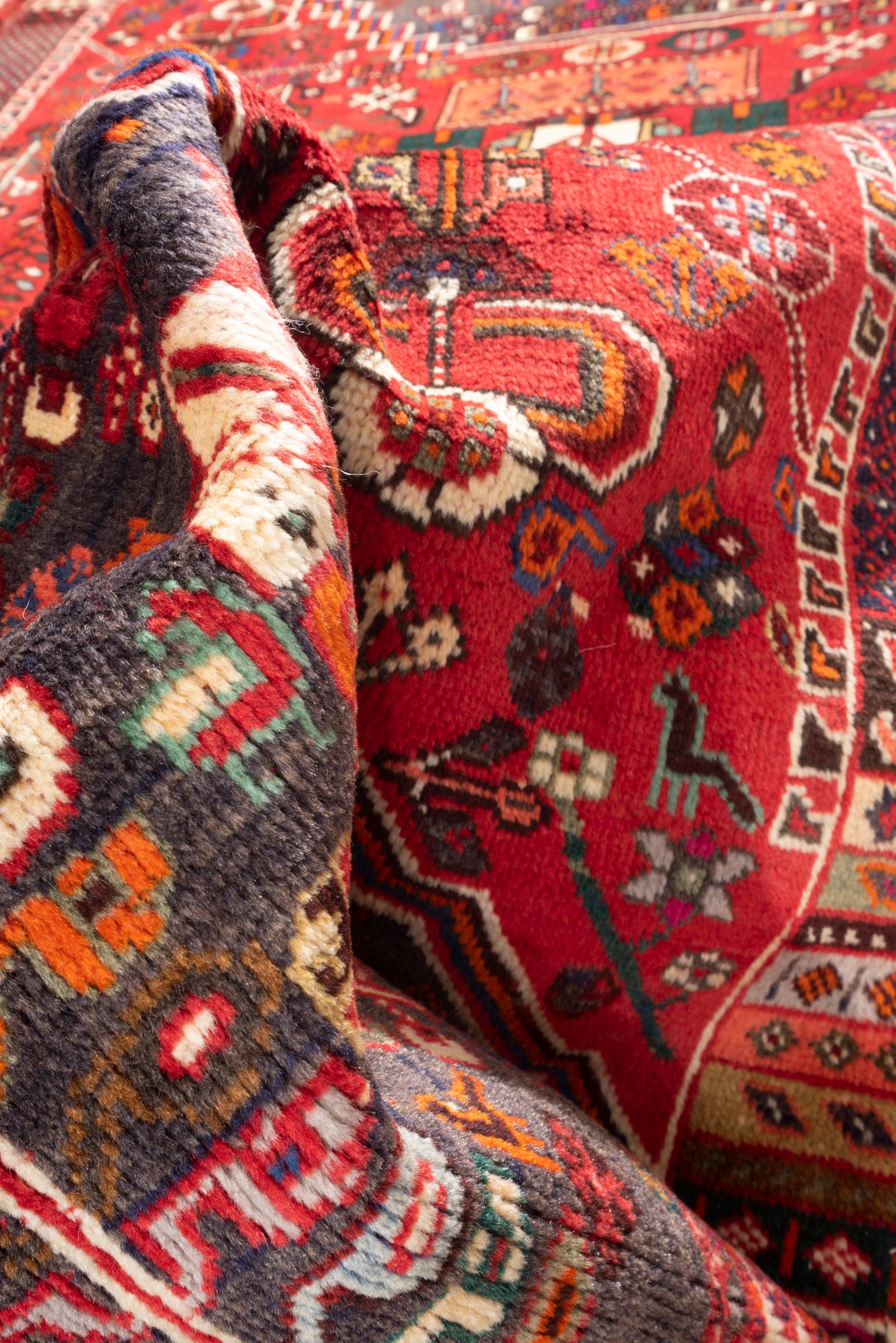 Vintage Kashkuli Nazem Persian Rug