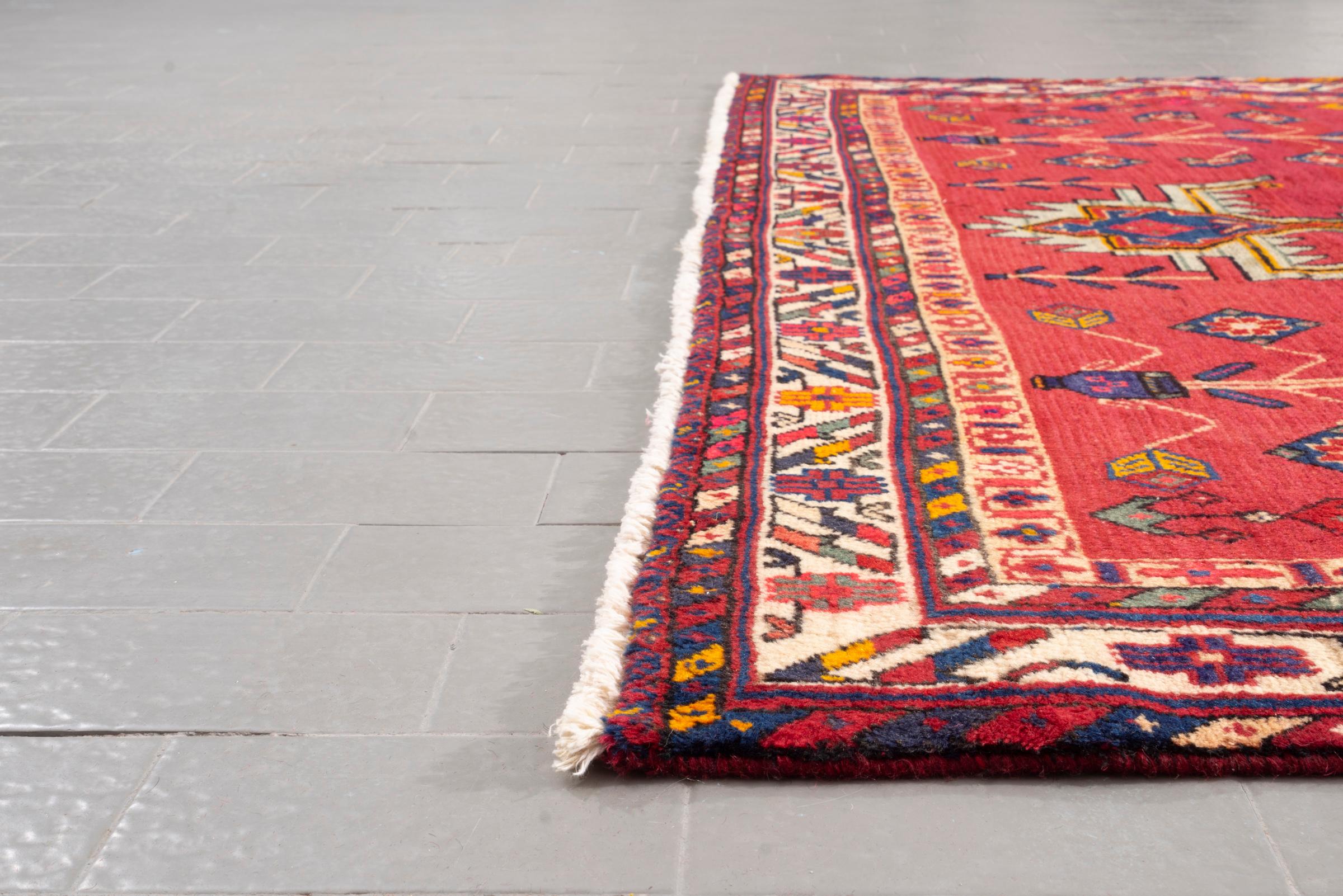 Vintage Sirjan Navy Toranj Persian Rug