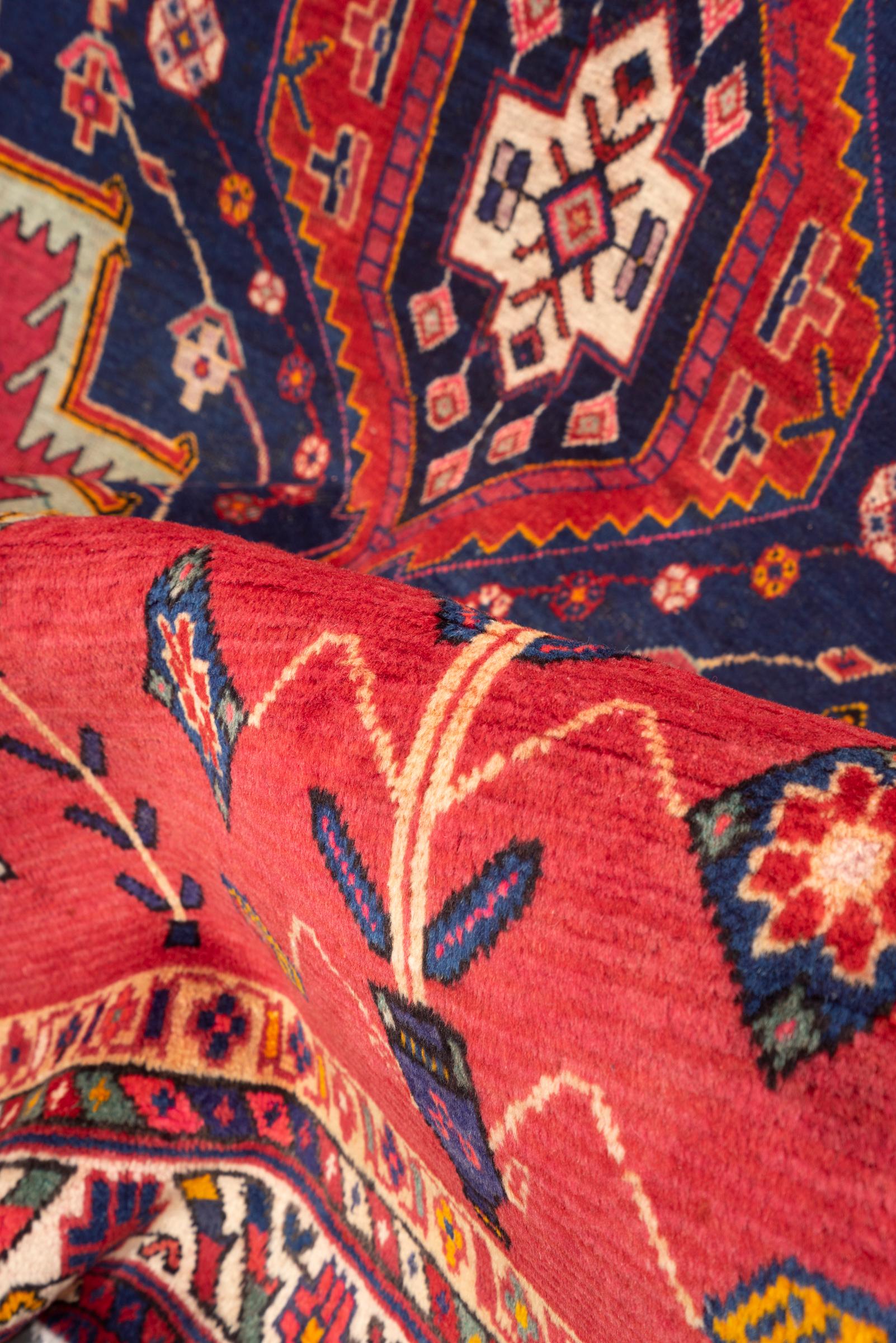Vintage Sirjan Navy Toranj Persian Rug