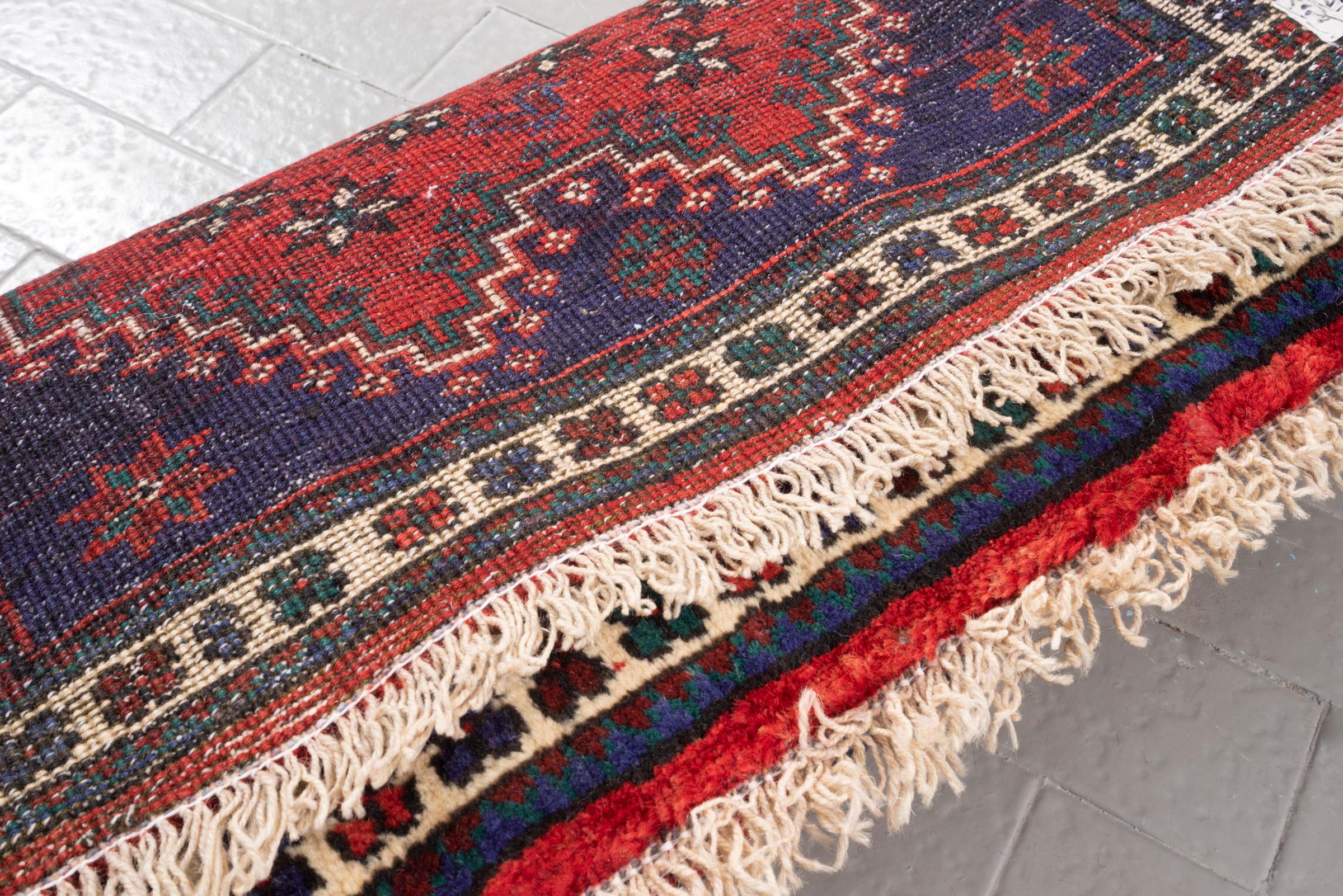 Vintage Qashqai Howz Persian Runner Rug