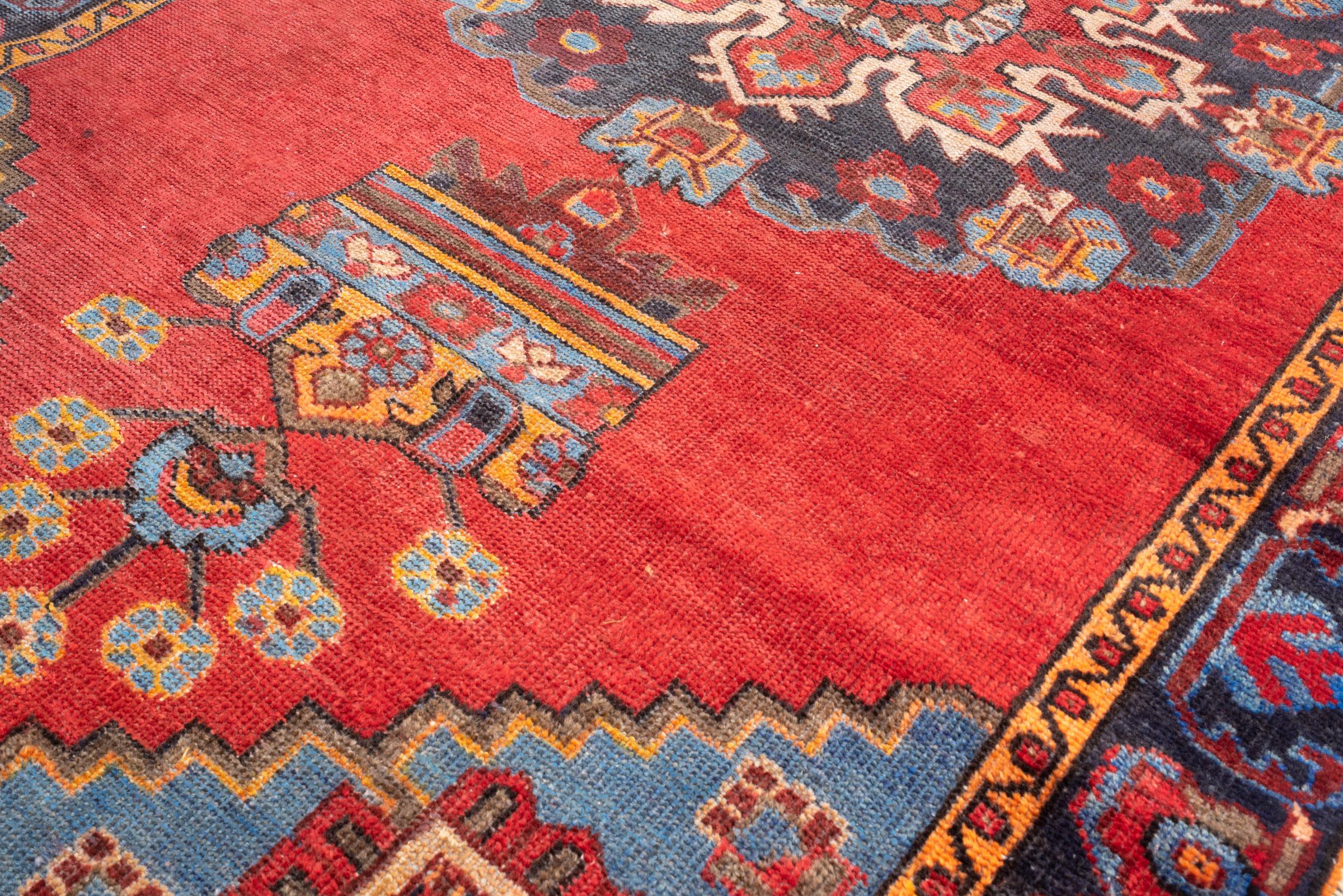 Vintage Afshar Crown Vintage Worn Persian Rug