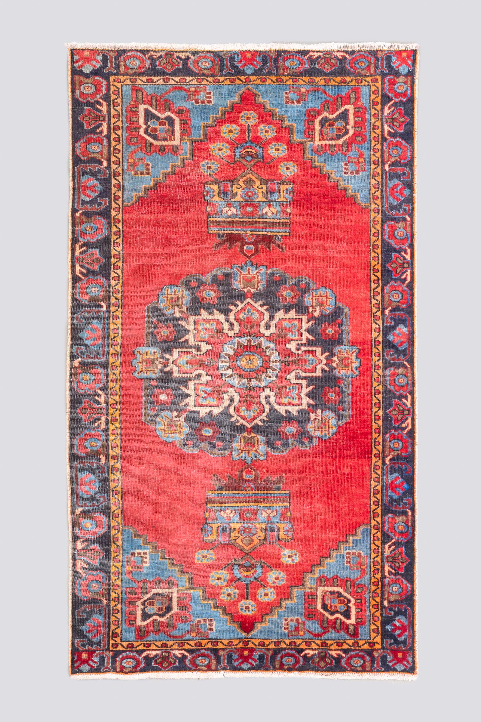 Vintage Afshar Crown Vintage Worn Carpet 2.4SQM