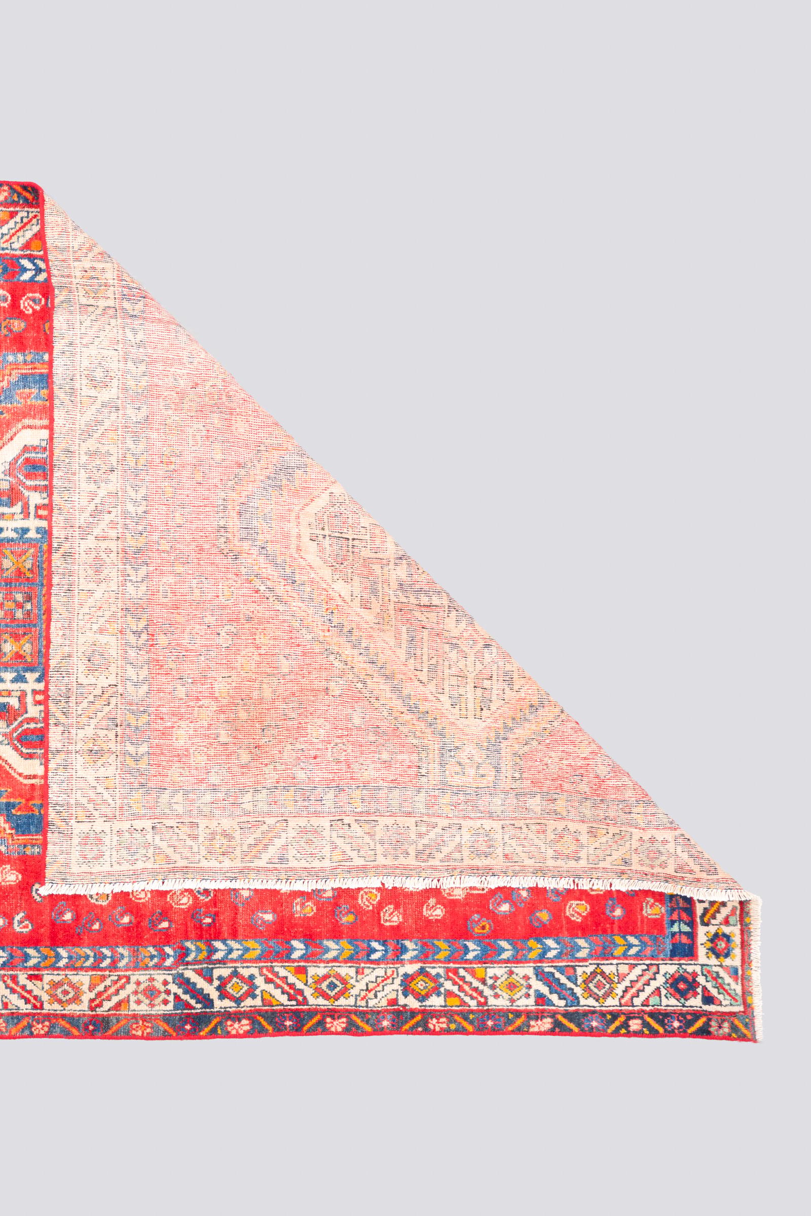 Vintage Dehaj double Toranj Persian Rug