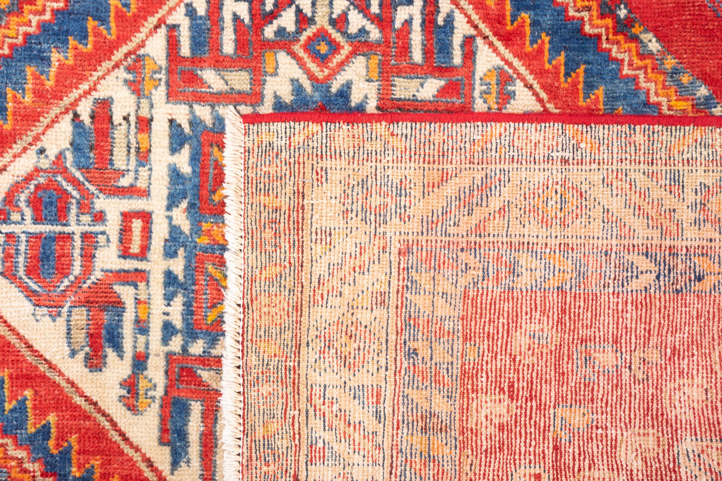 Vintage Dehaj double Toranj Persian Rug