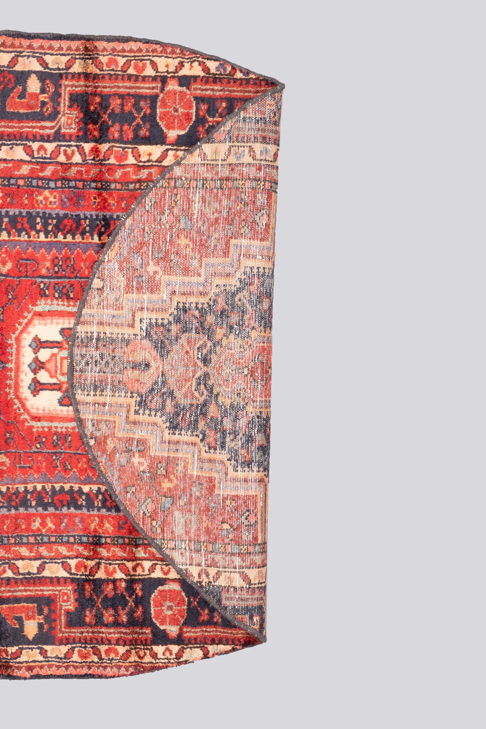 Vintage Toiserkan Oval Persian Rug
