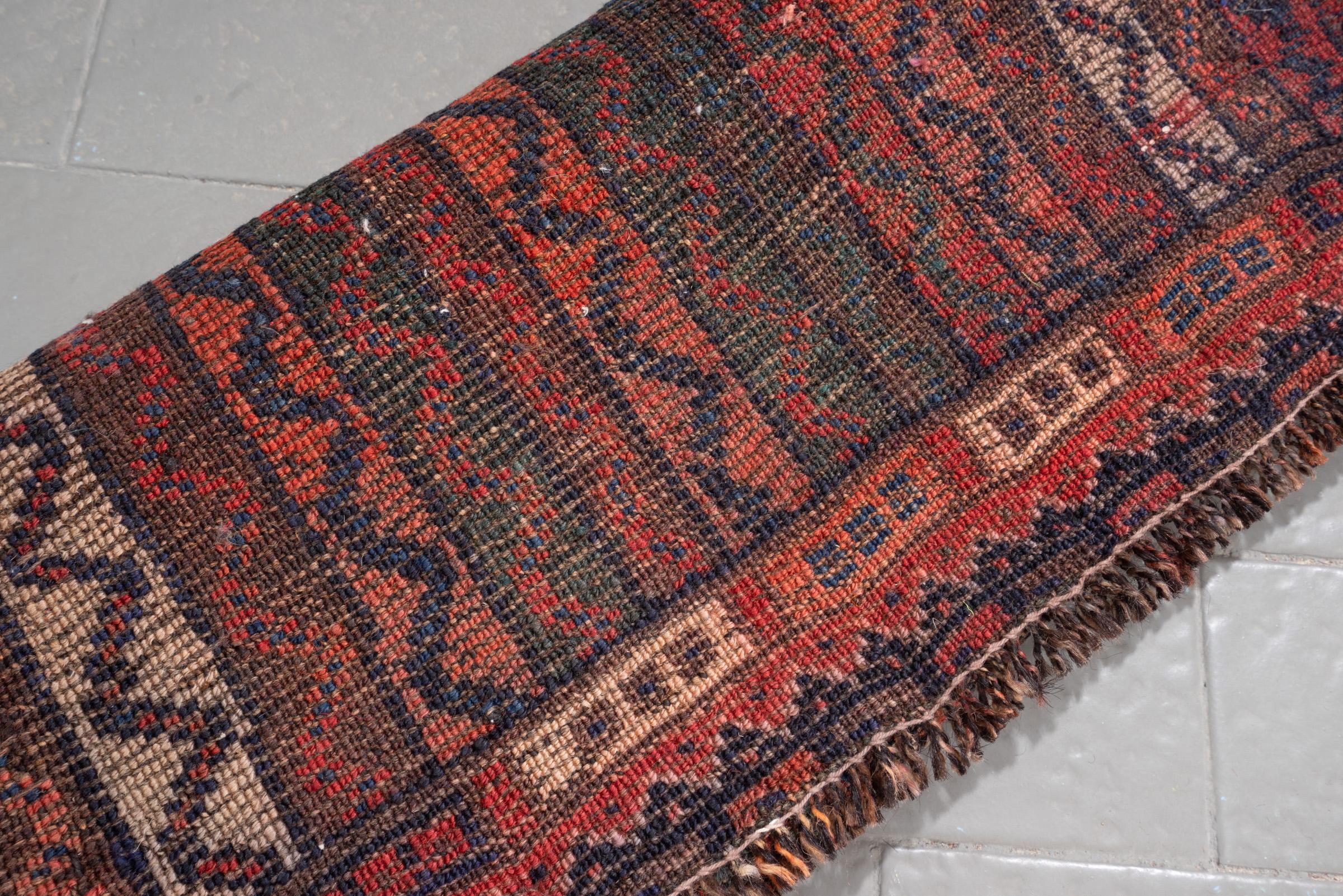 Antique Qashqai Muhrammat Persian Poshti Rug