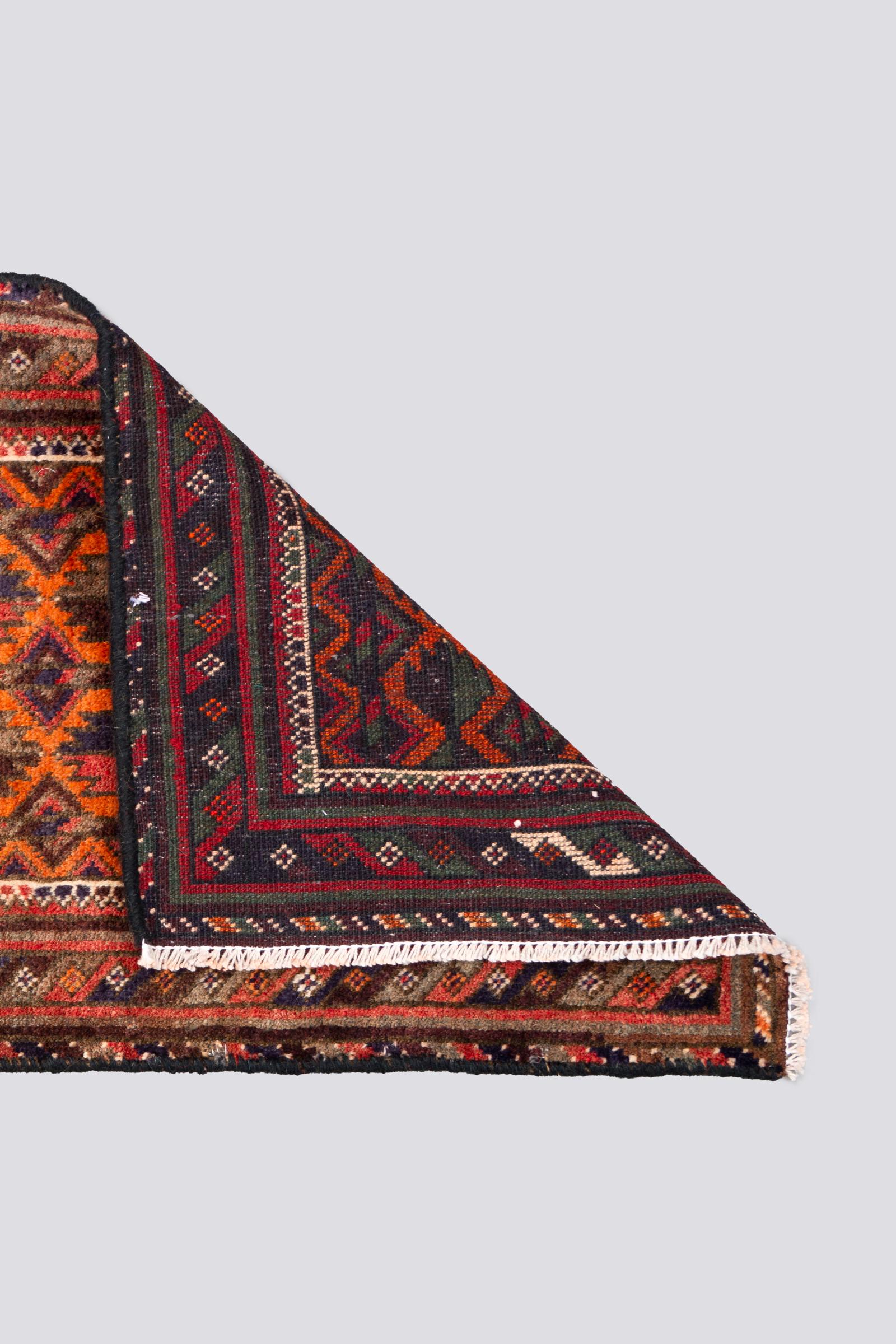 Antique Baluch Autumn Persian Poshti Rug