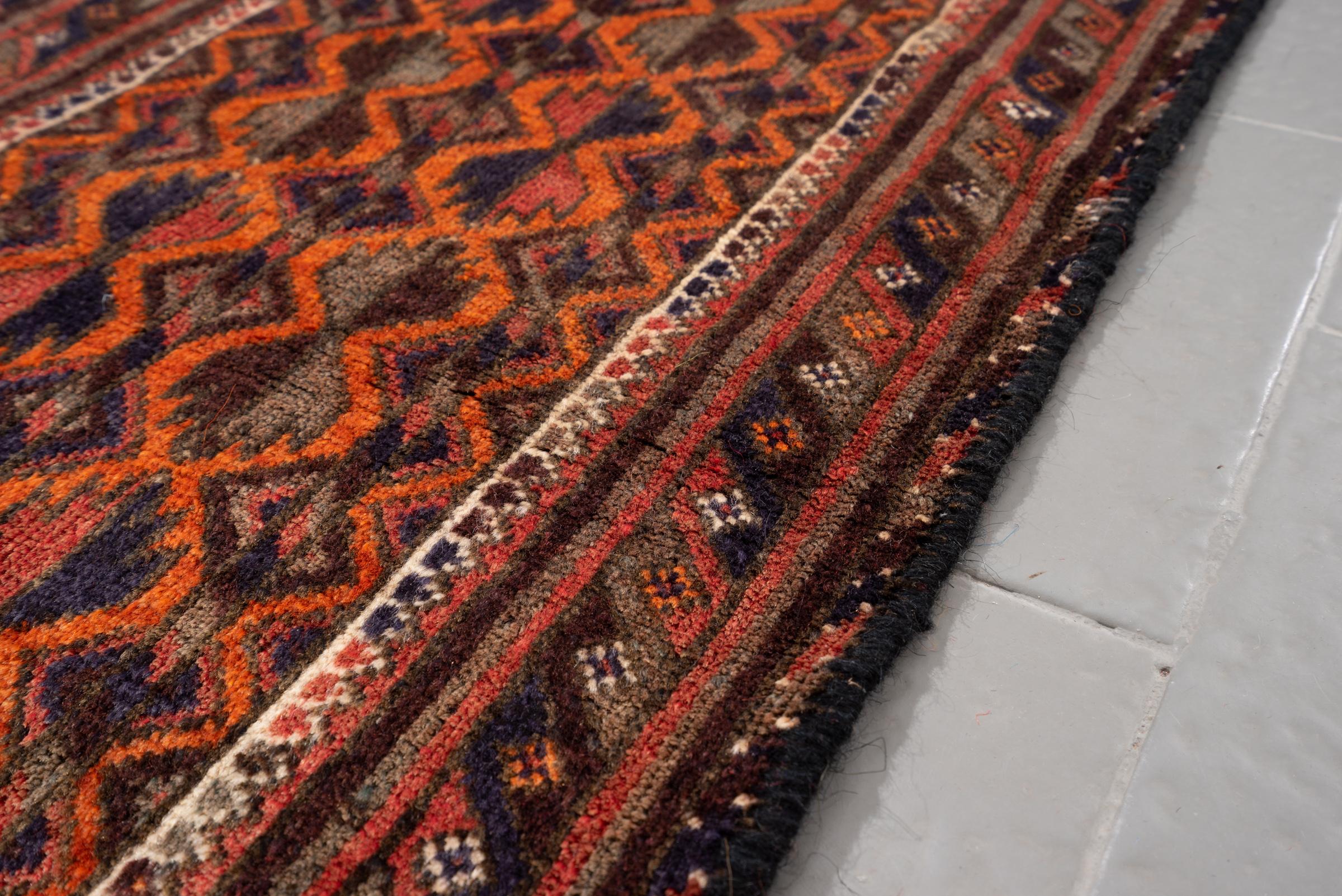Antique Baluch Autumn Persian Poshti Rug