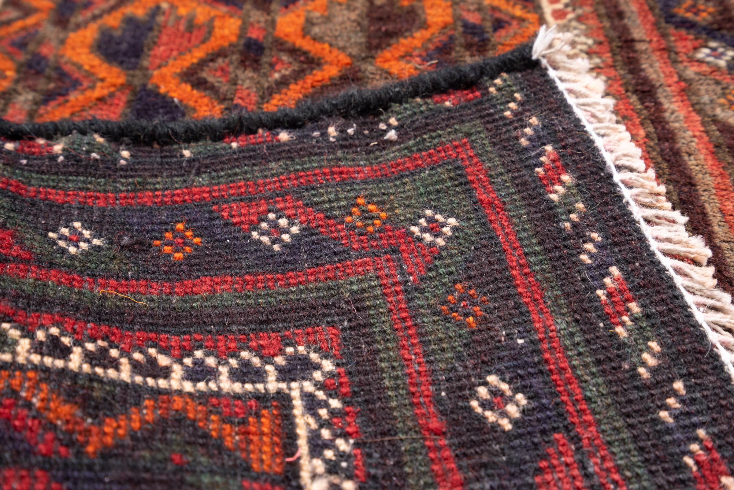 Antique Baluch Autumn Persian Poshti Rug