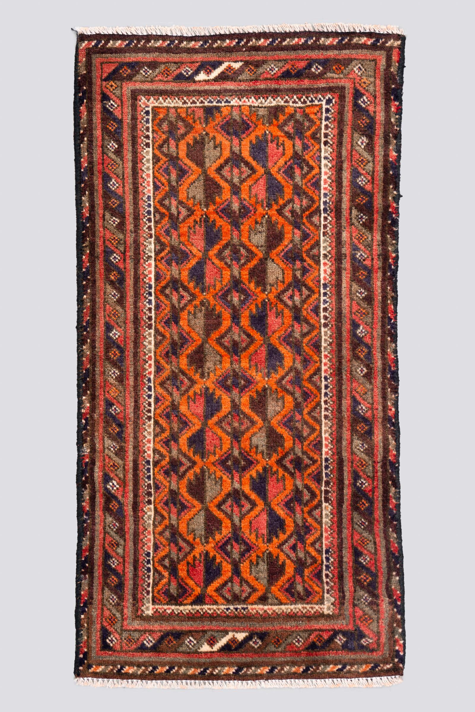 Antique Baluch Autumn Carpet Poshti 0.3SQM