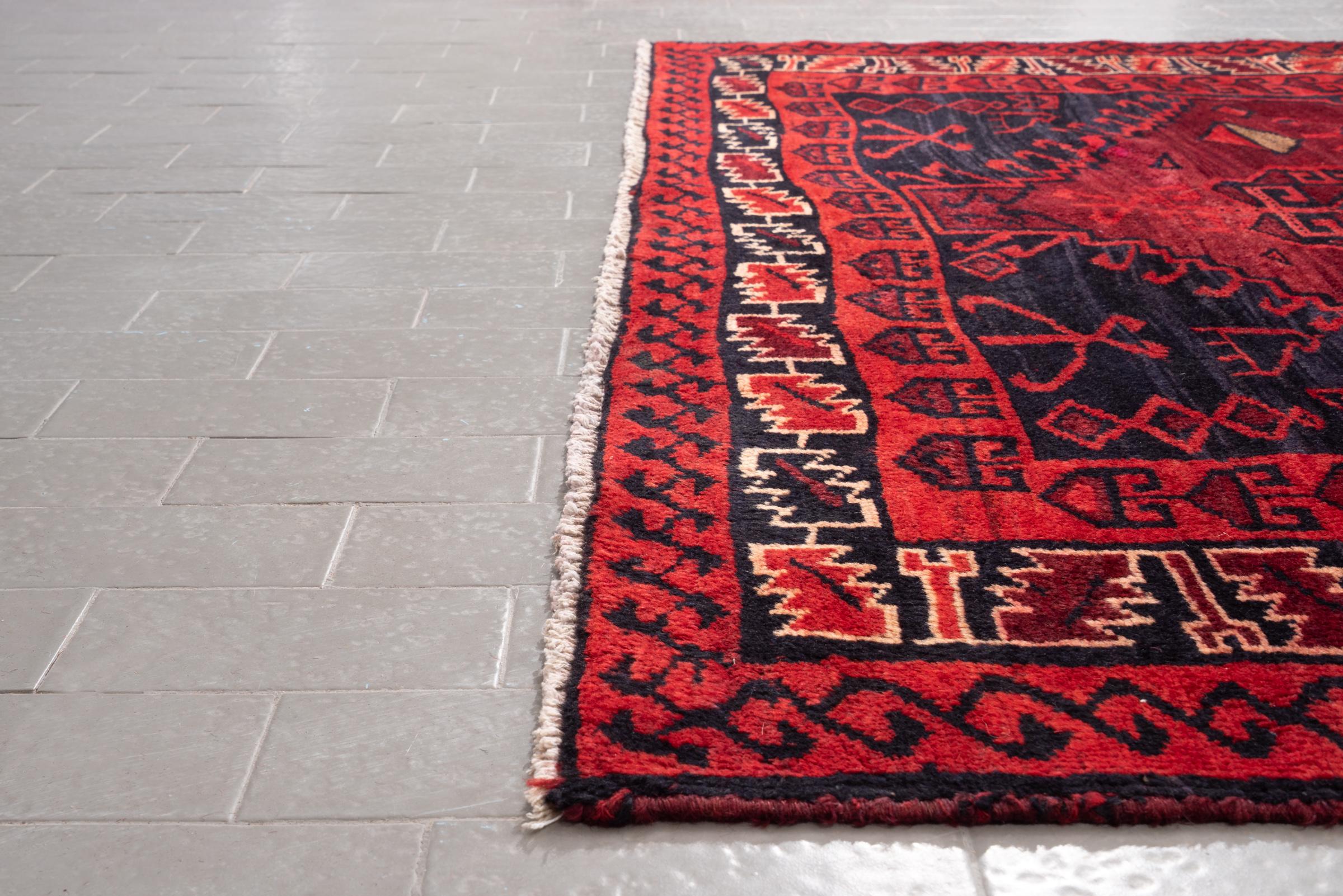 Vintage Lori Double Toranj Village Persian Rug