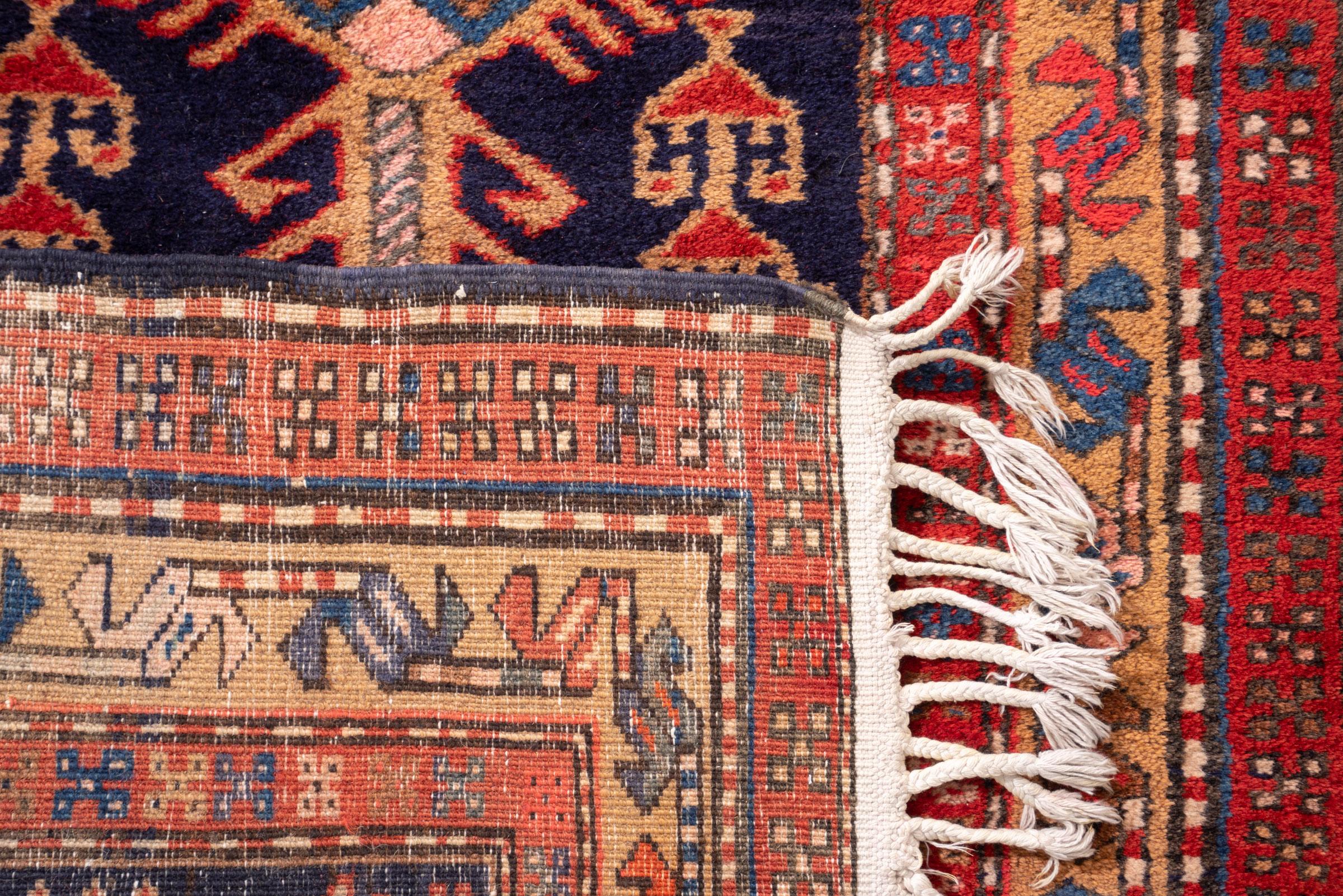 Vintage Meshkin Geometric Persian Runner Rug