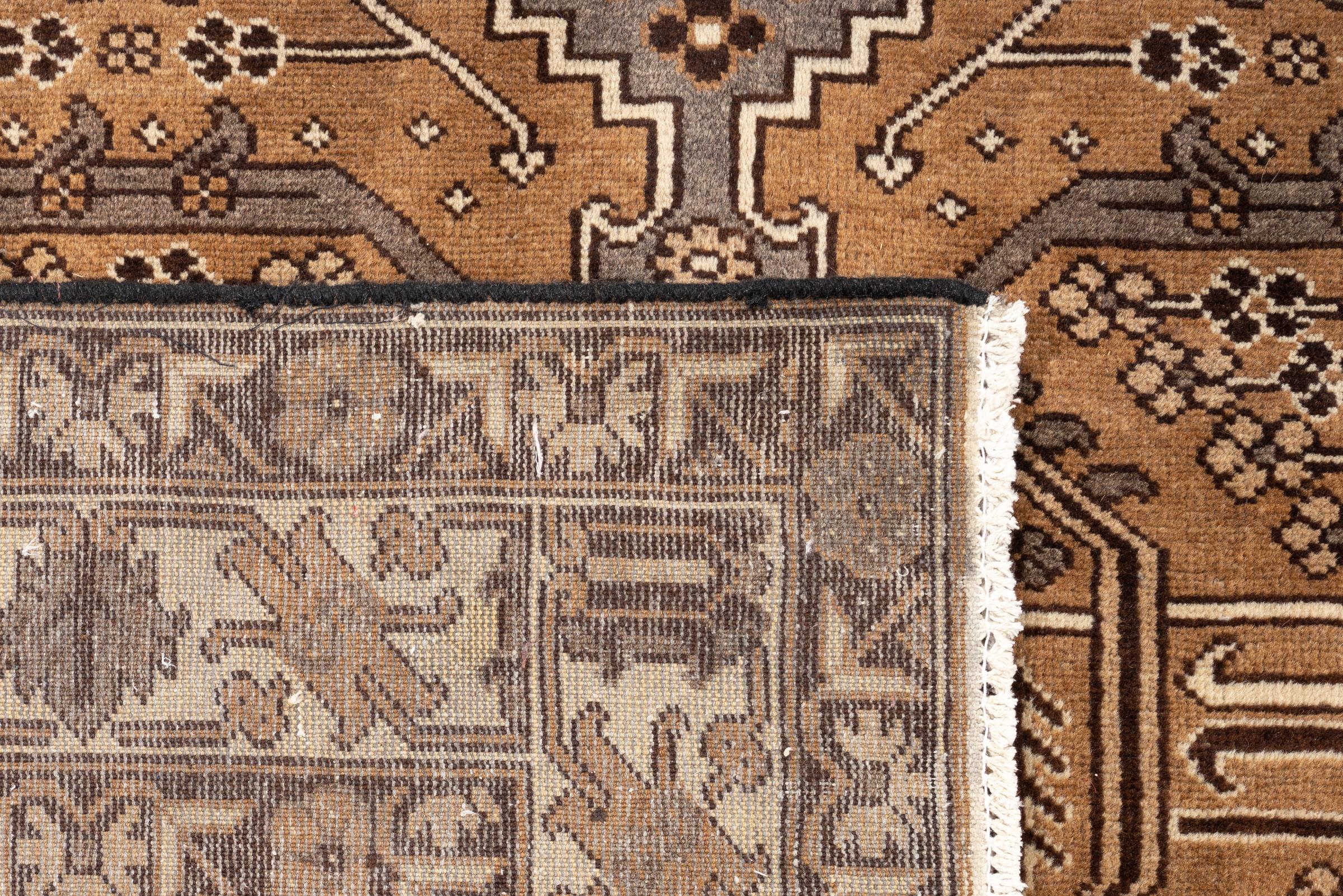 Vintage Bakhtiari Self Dye Wool Geometric Persian Rug