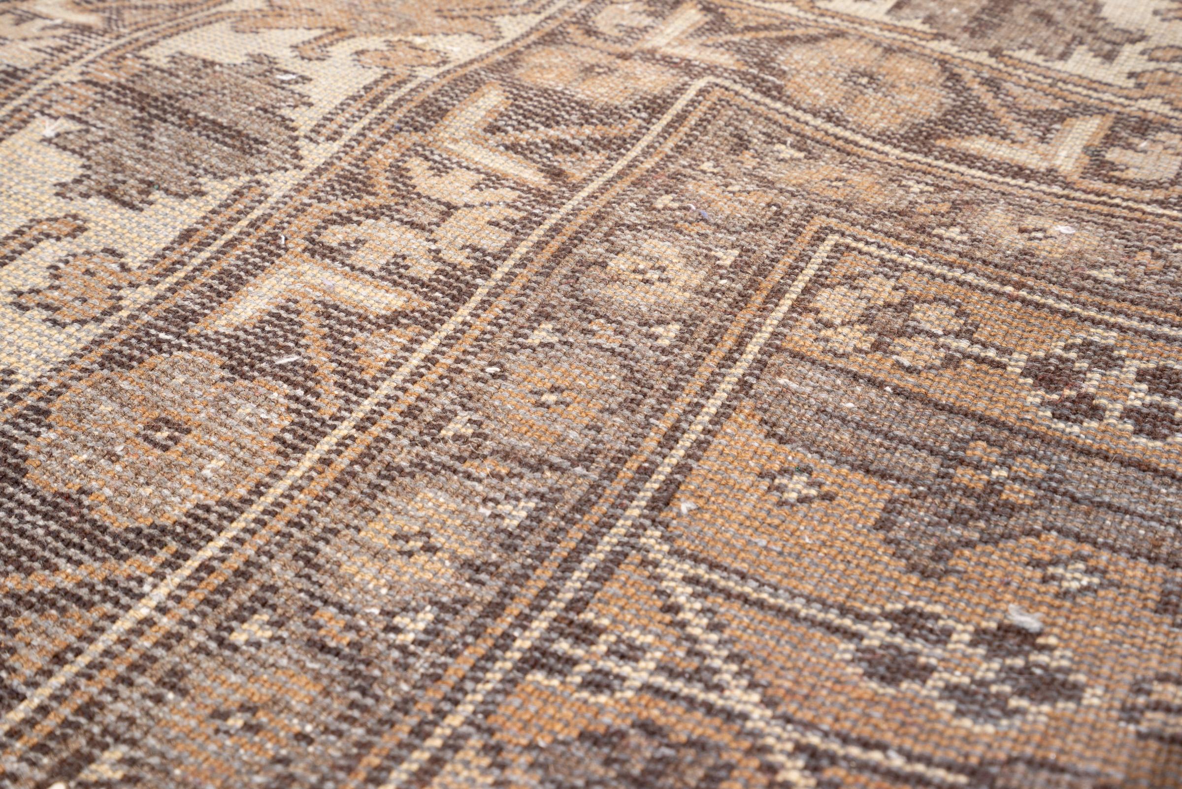 Vintage Bakhtiari Self Dye Wool Geometric Persian Rug