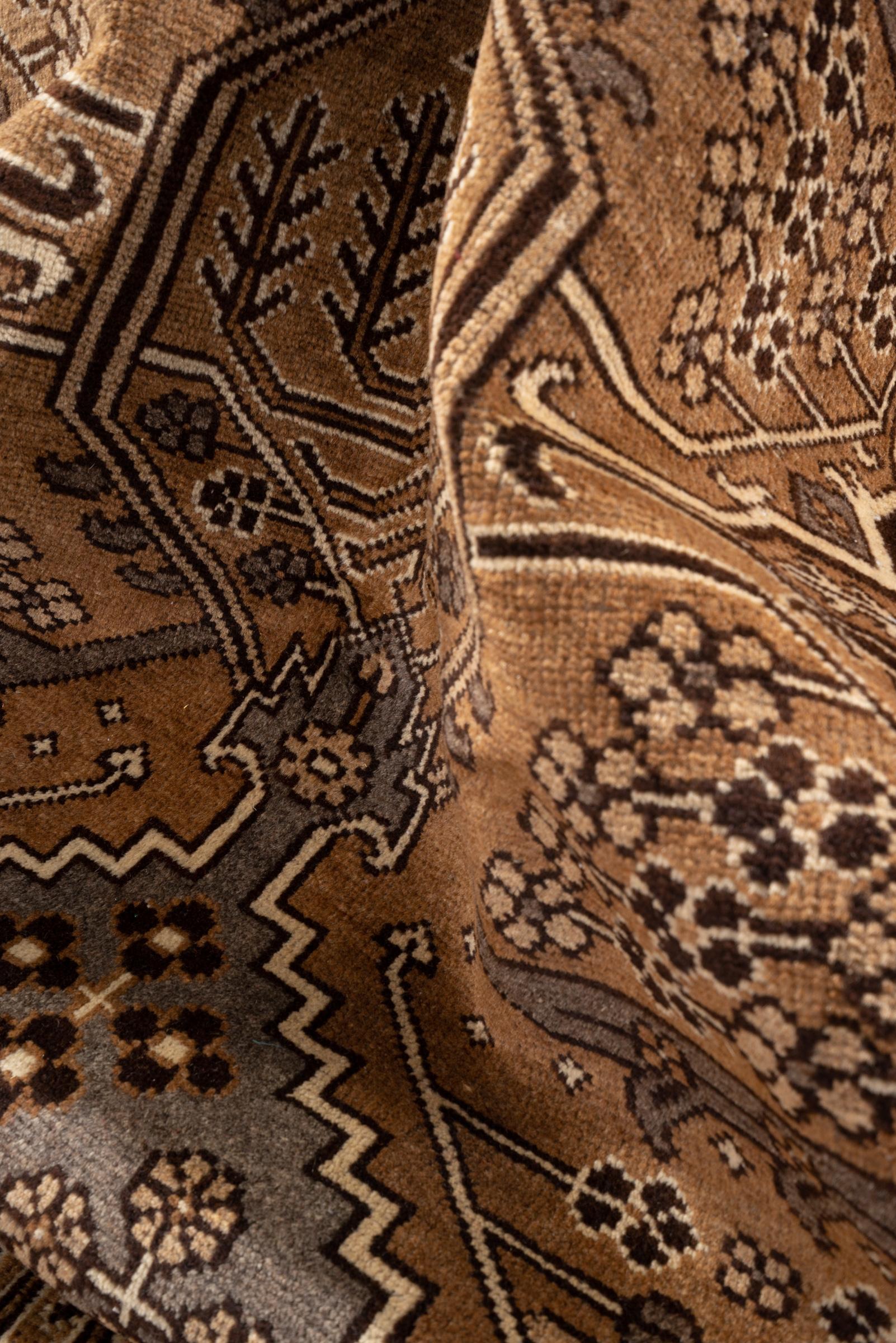 Vintage Bakhtiari Self Dye Wool Geometric Persian Rug