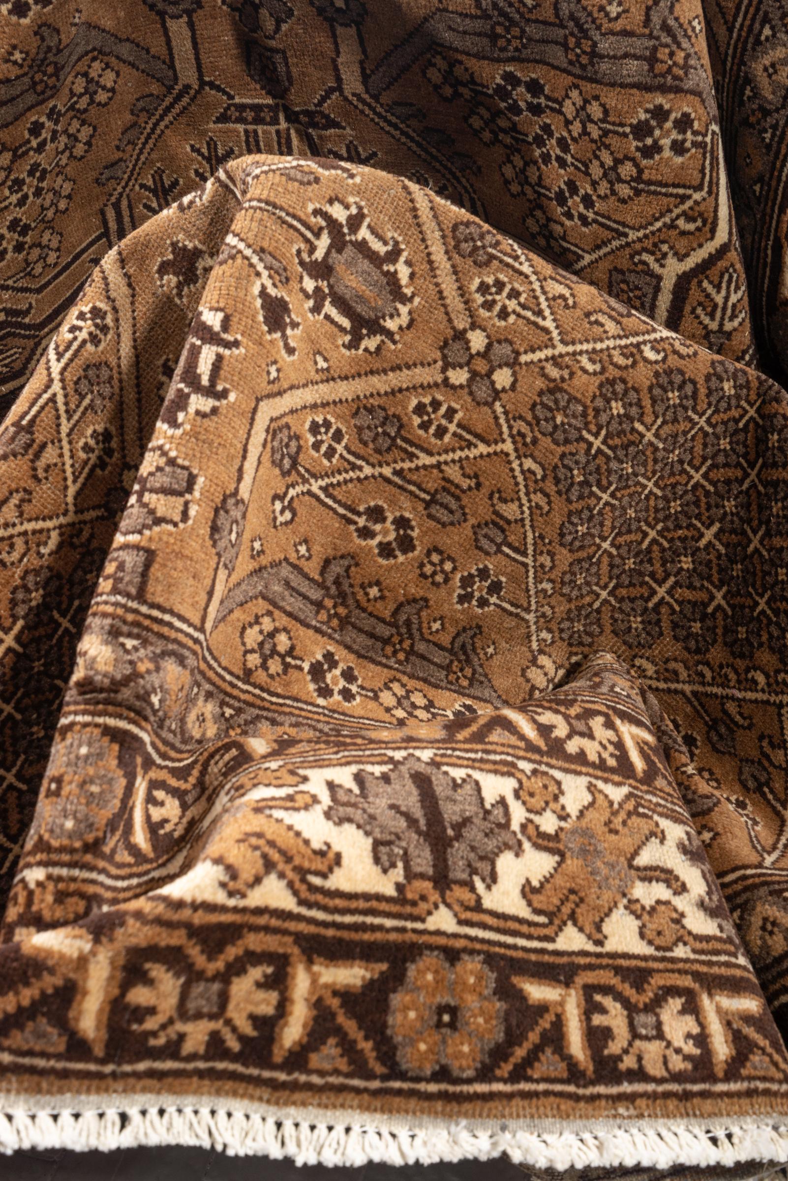 Vintage Bakhtiari Self Dye Wool Geometric Persian Rug