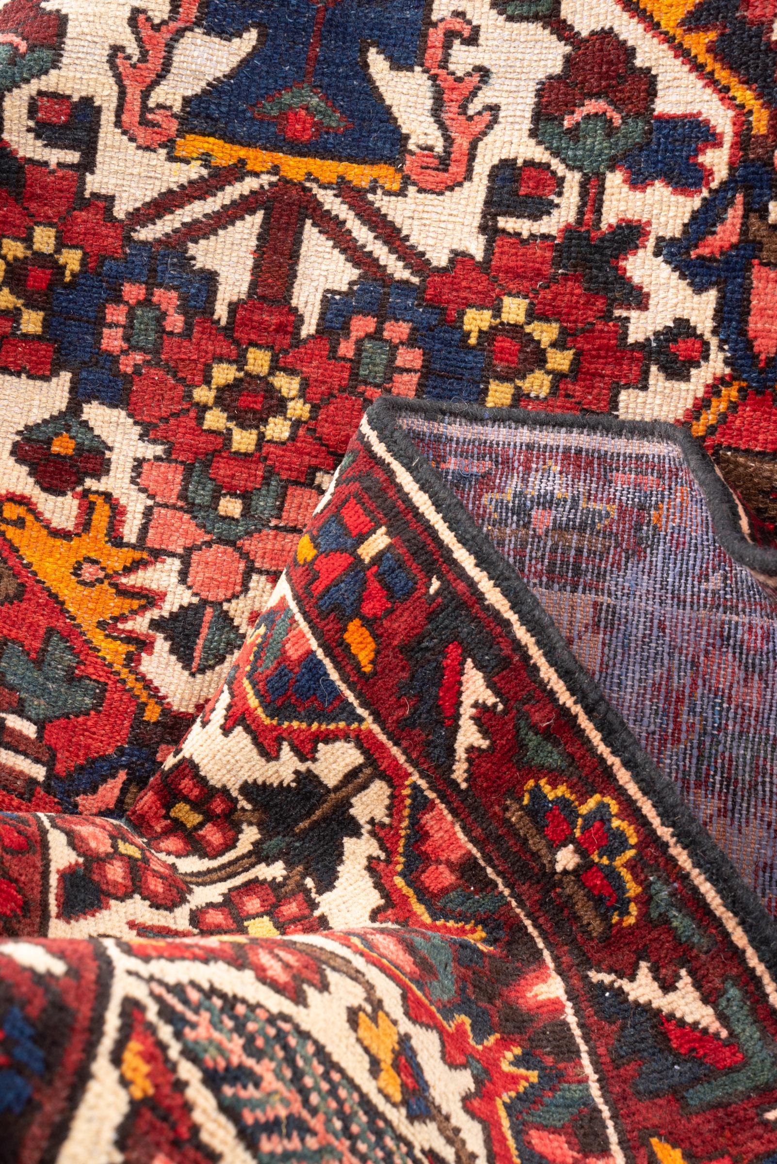 Antique Bakhtiari rare Large lattices oversized fine Persian Rug