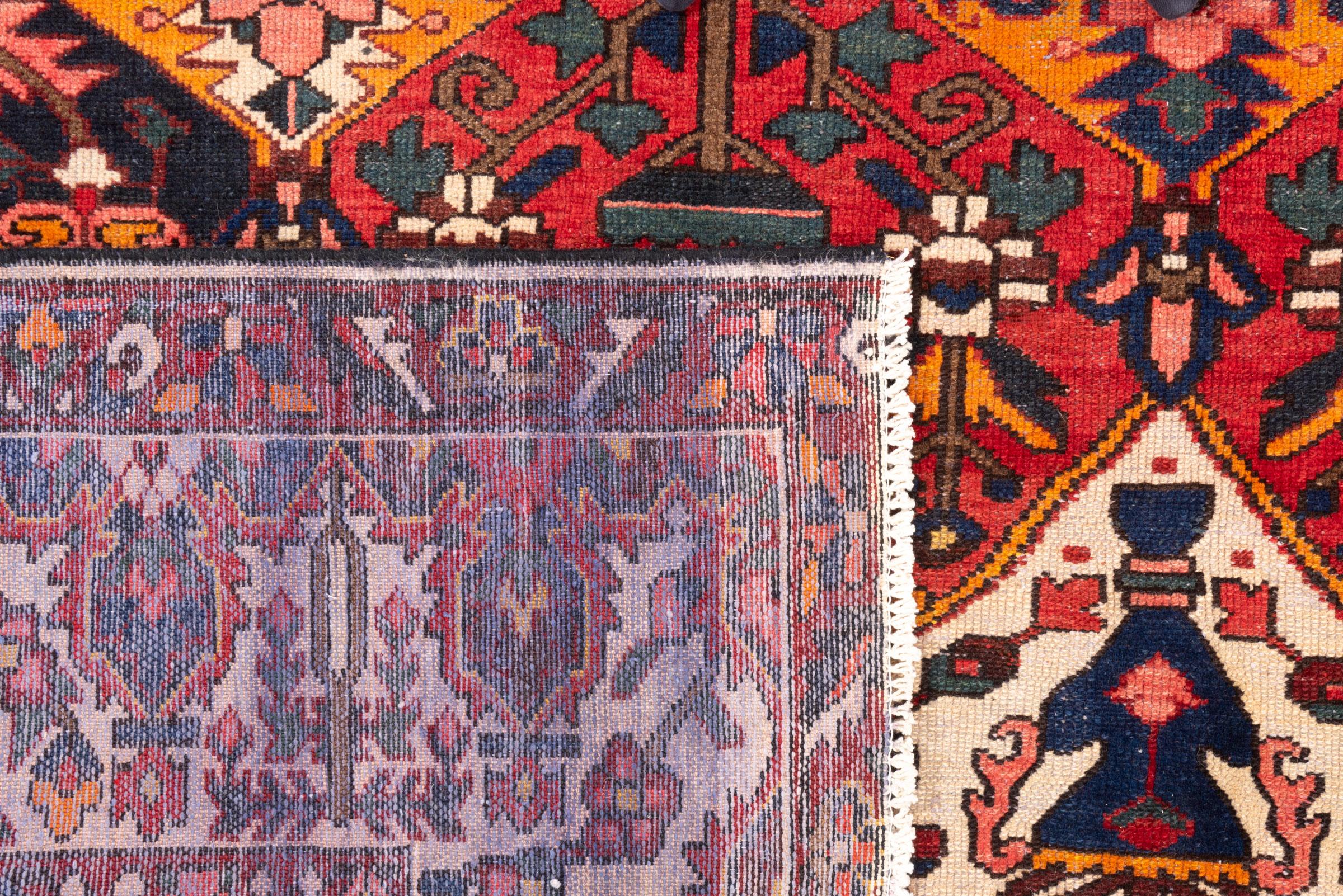Antique Bakhtiari rare Large lattices oversized fine Persian Rug