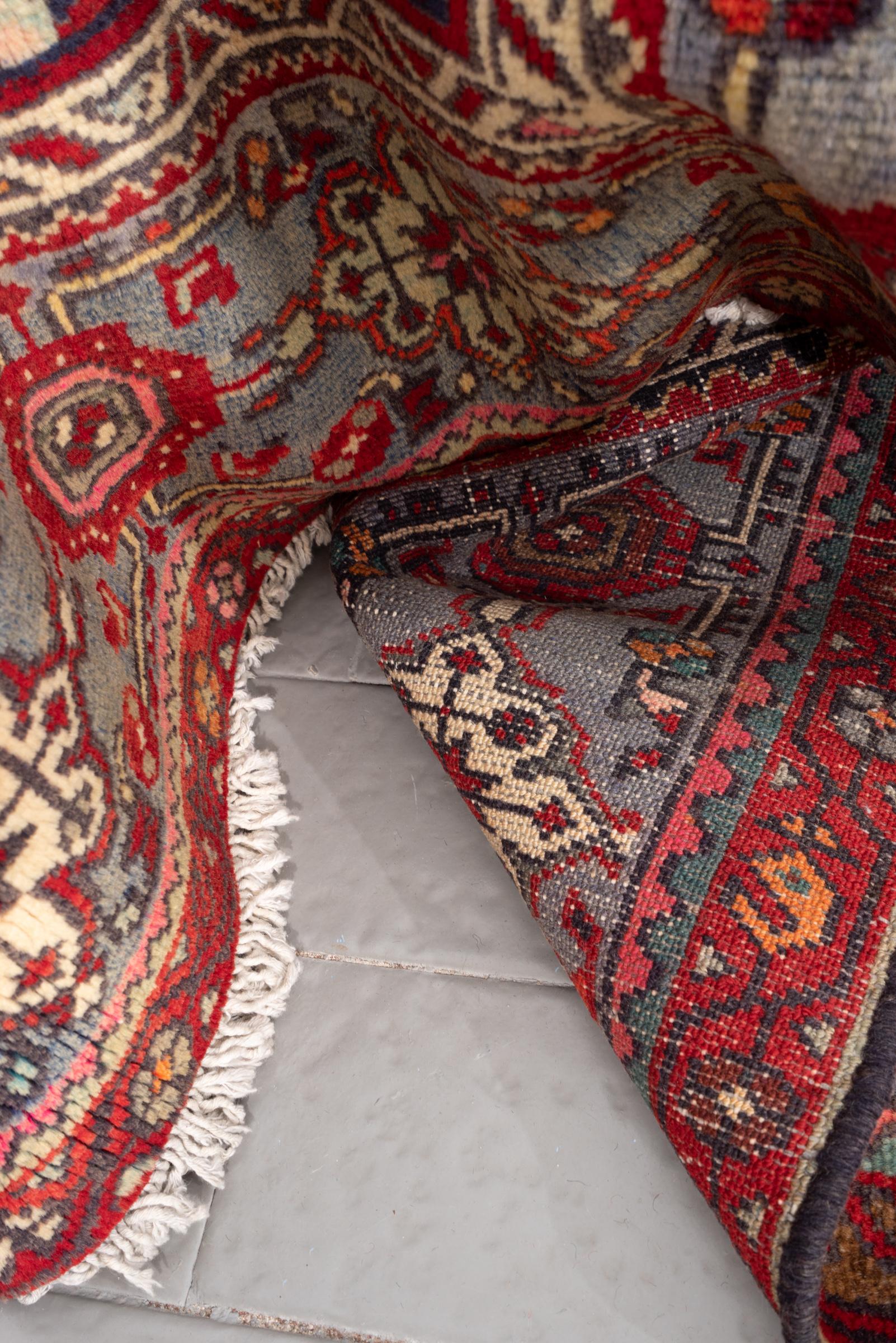 Vintage Zanjan Khamse Lachak Toranj Persian Rug 2