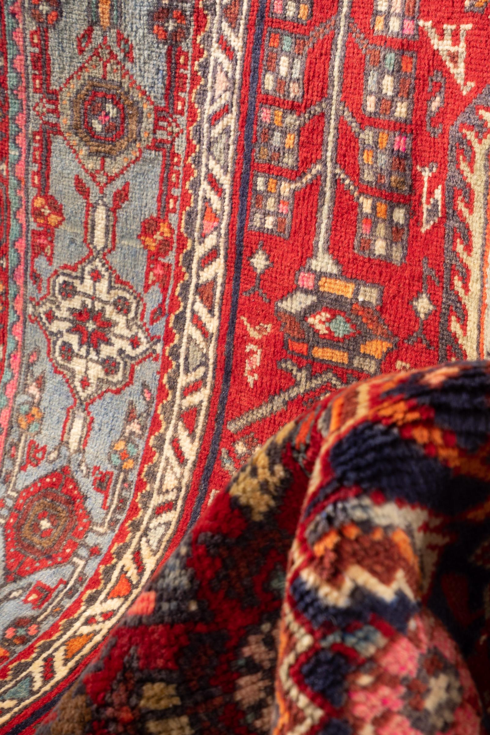 Vintage Zanjan Khamse Lachak Toranj Persian Rug 2