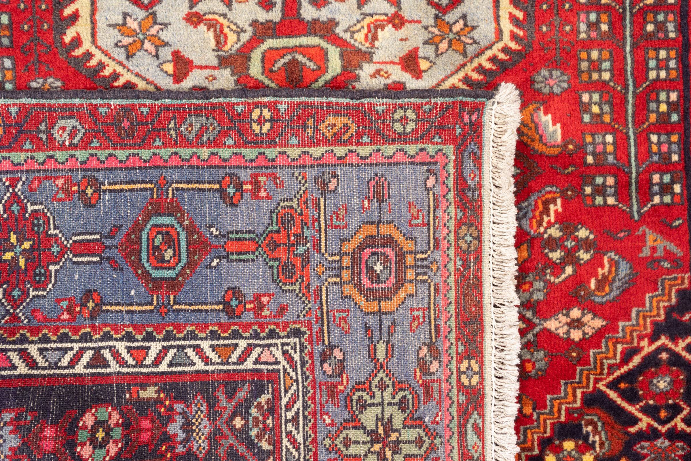 Vintage Zanjan Khamse Lachak Toranj Persian Rug 2