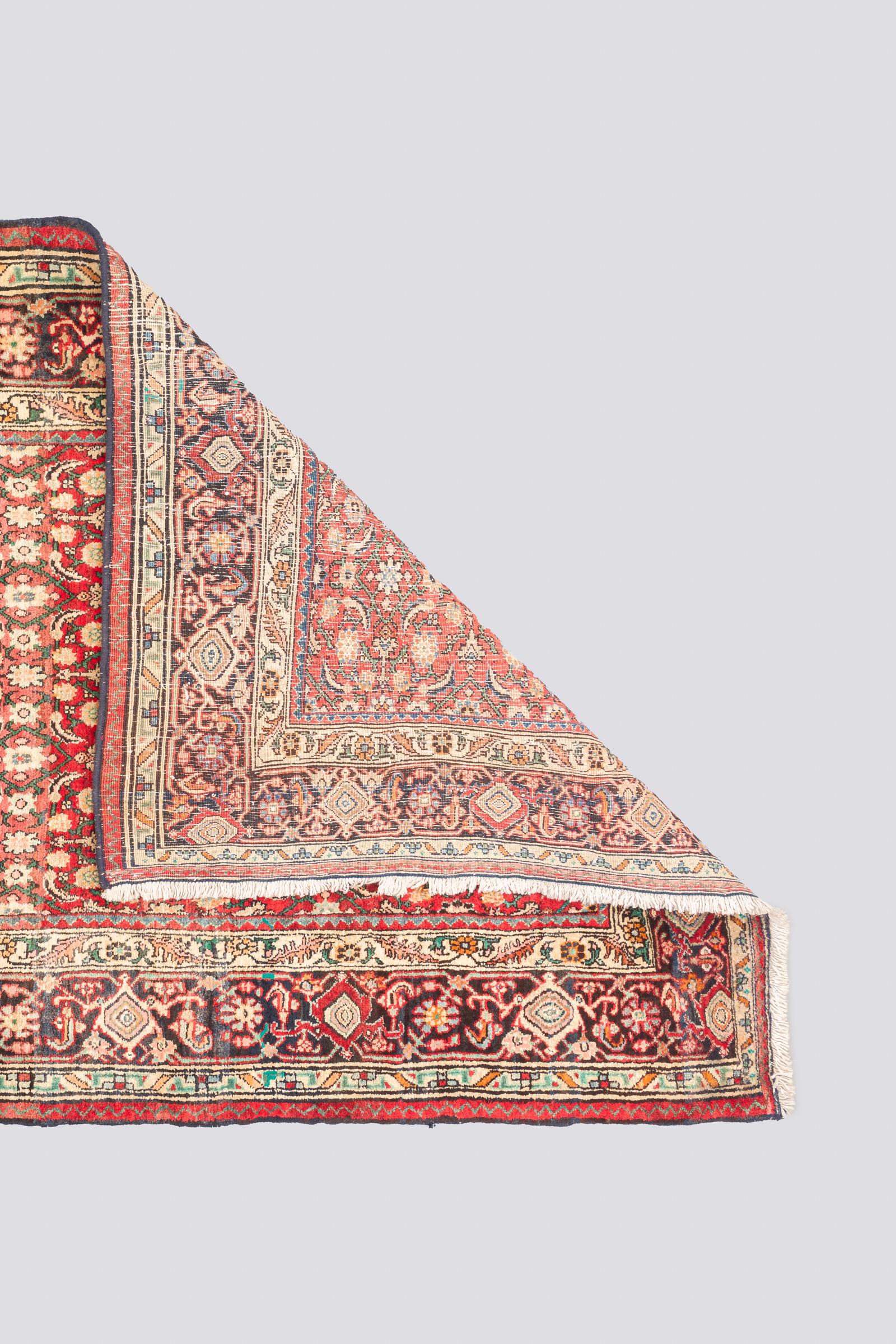 Vintage Bijar Mahi Persian Rug