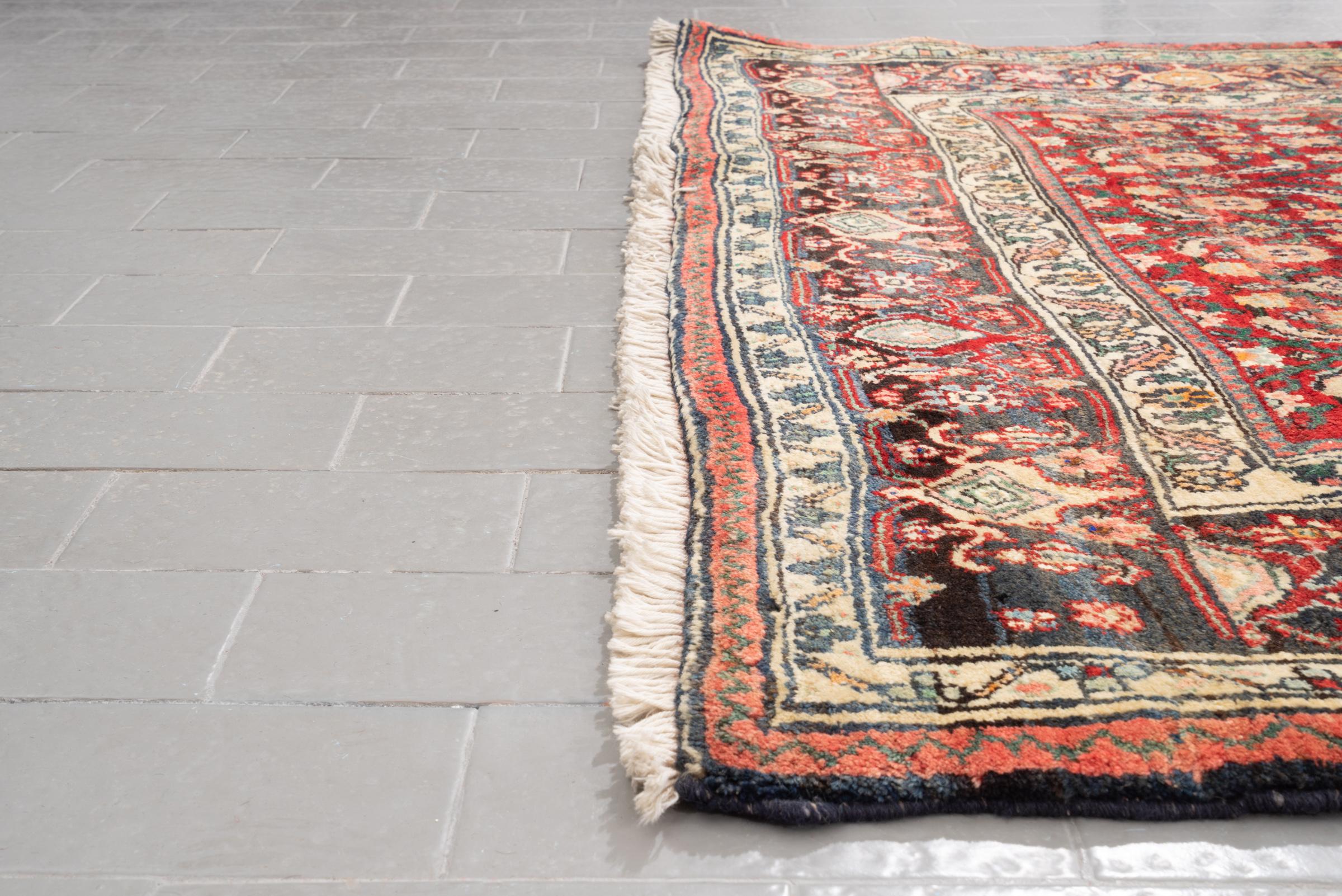 Vintage Bijar Mahi Persian Rug