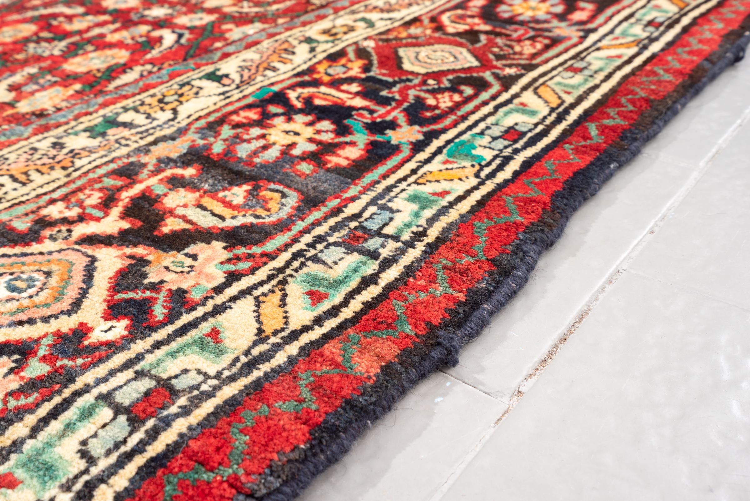 Vintage Bijar Mahi Persian Rug