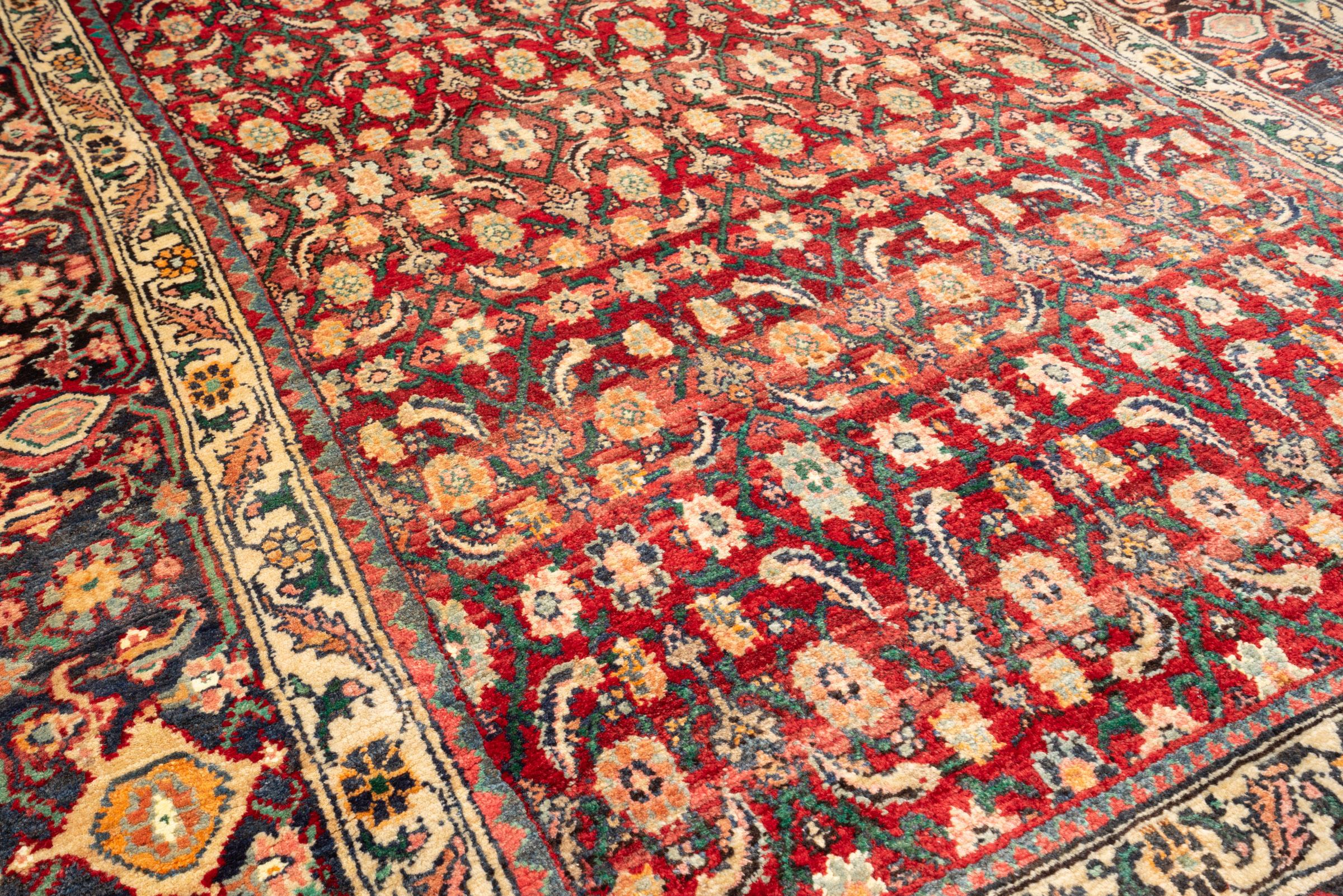 Vintage Bijar Mahi Persian Rug