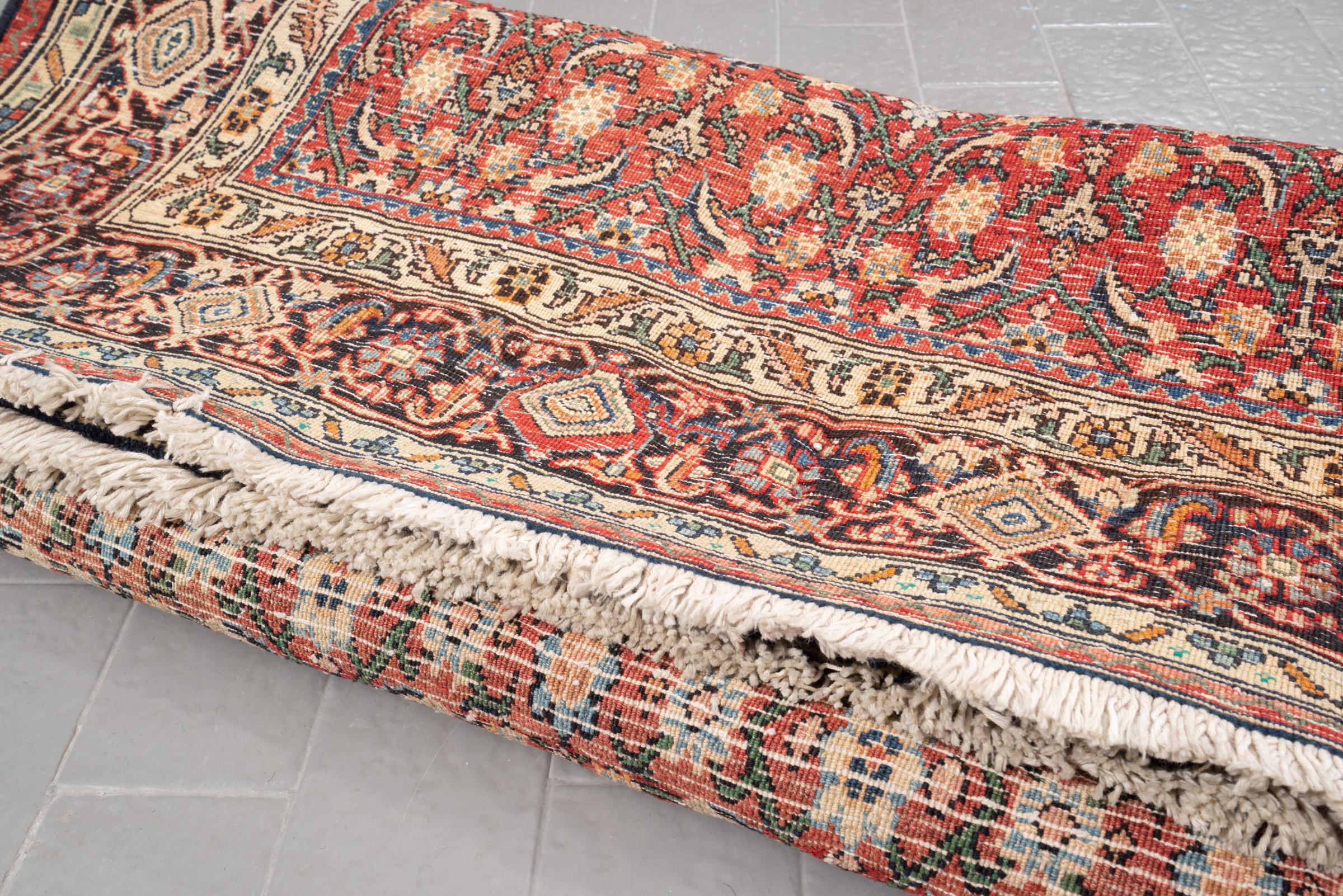 Vintage Bijar Mahi Persian Rug
