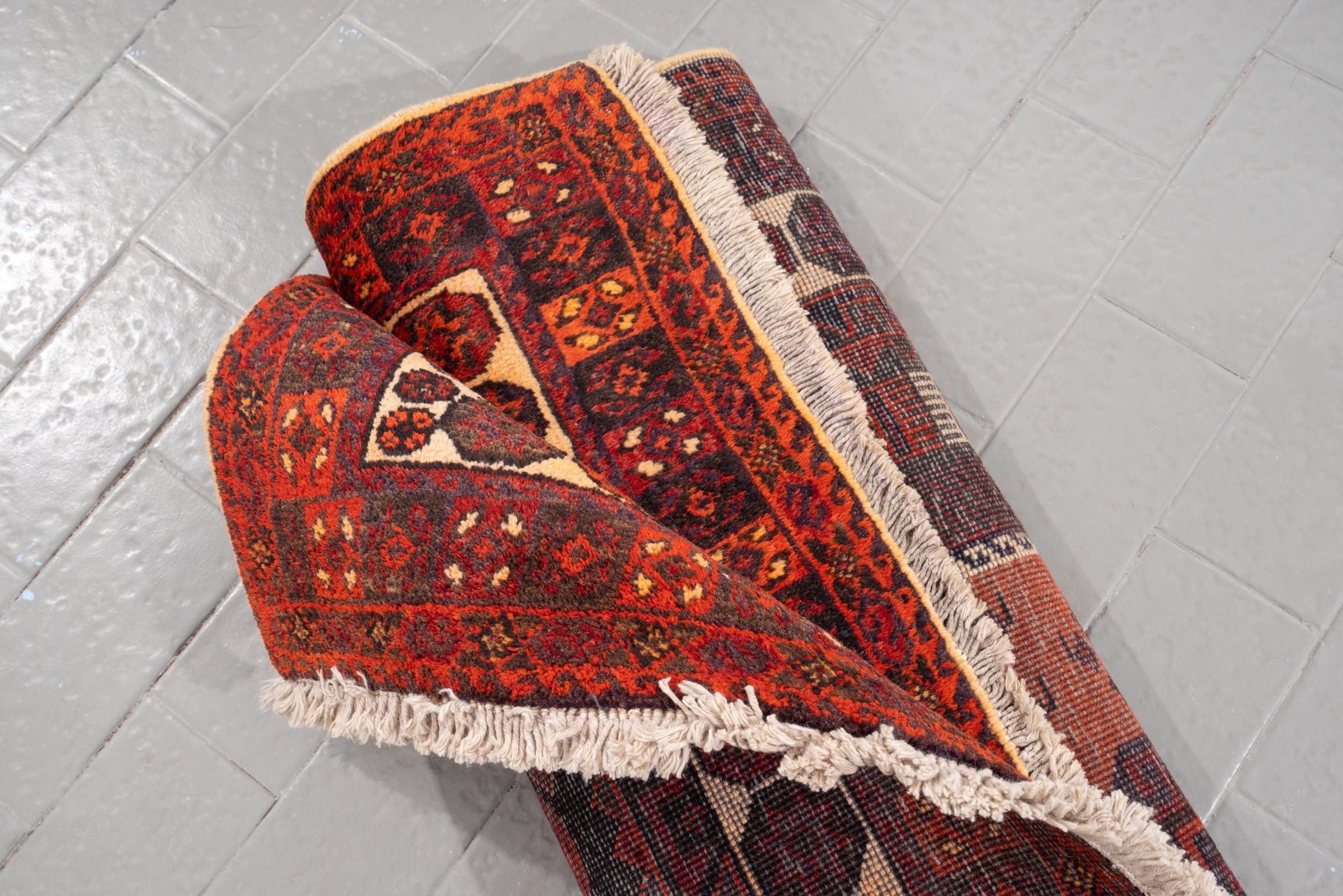 Vintage Kuhi (Jabal Barez) Goat's Persian Rug