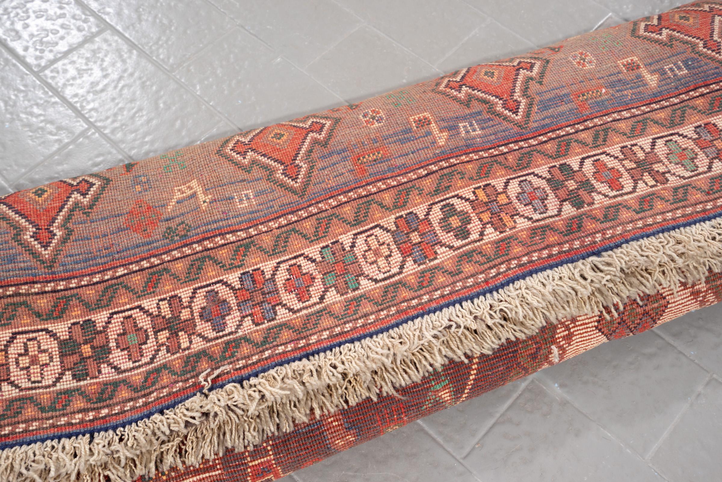 Vintage Afshar Panj Kaleh Persian Rug